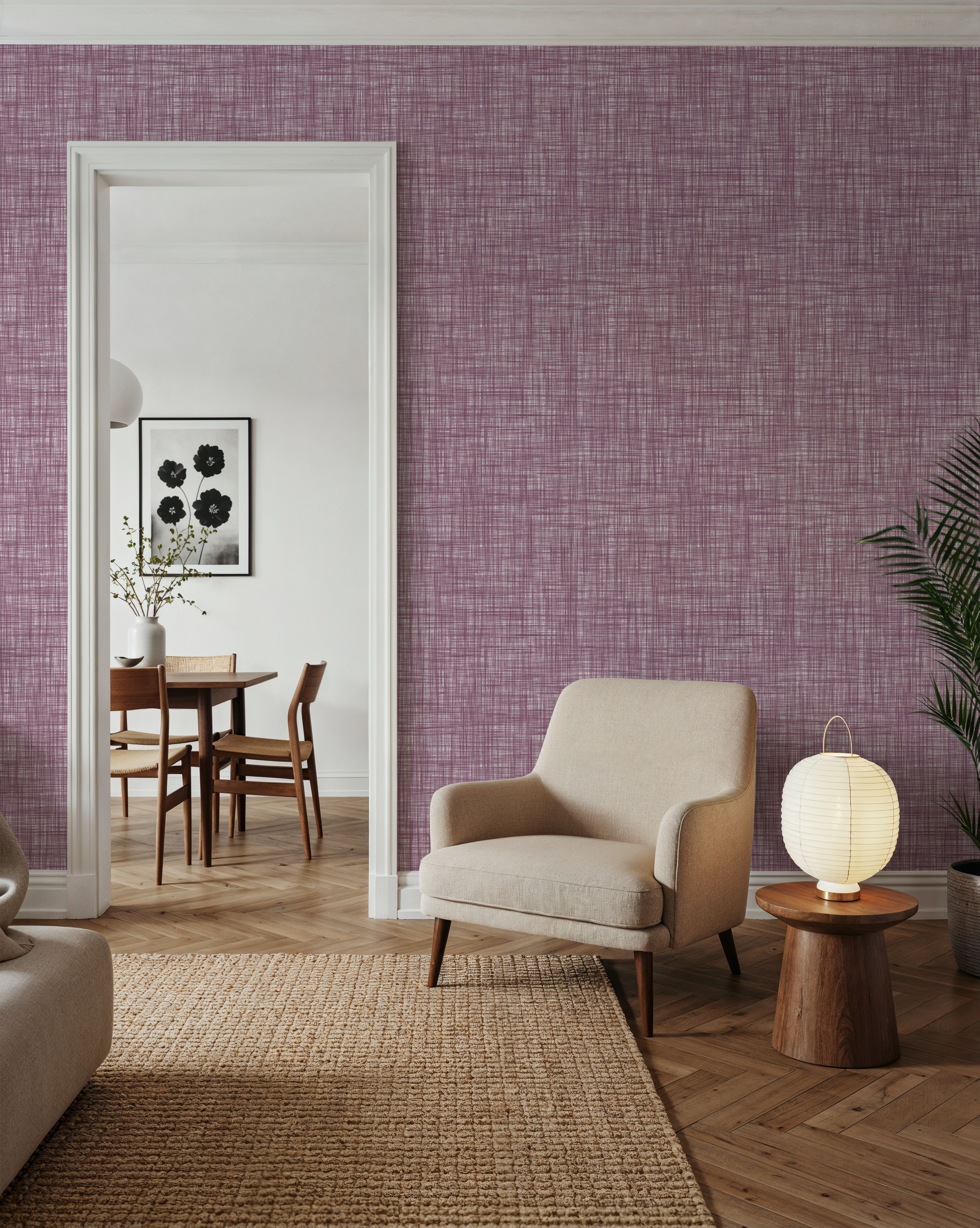 Mottled Linen Effect, Plum