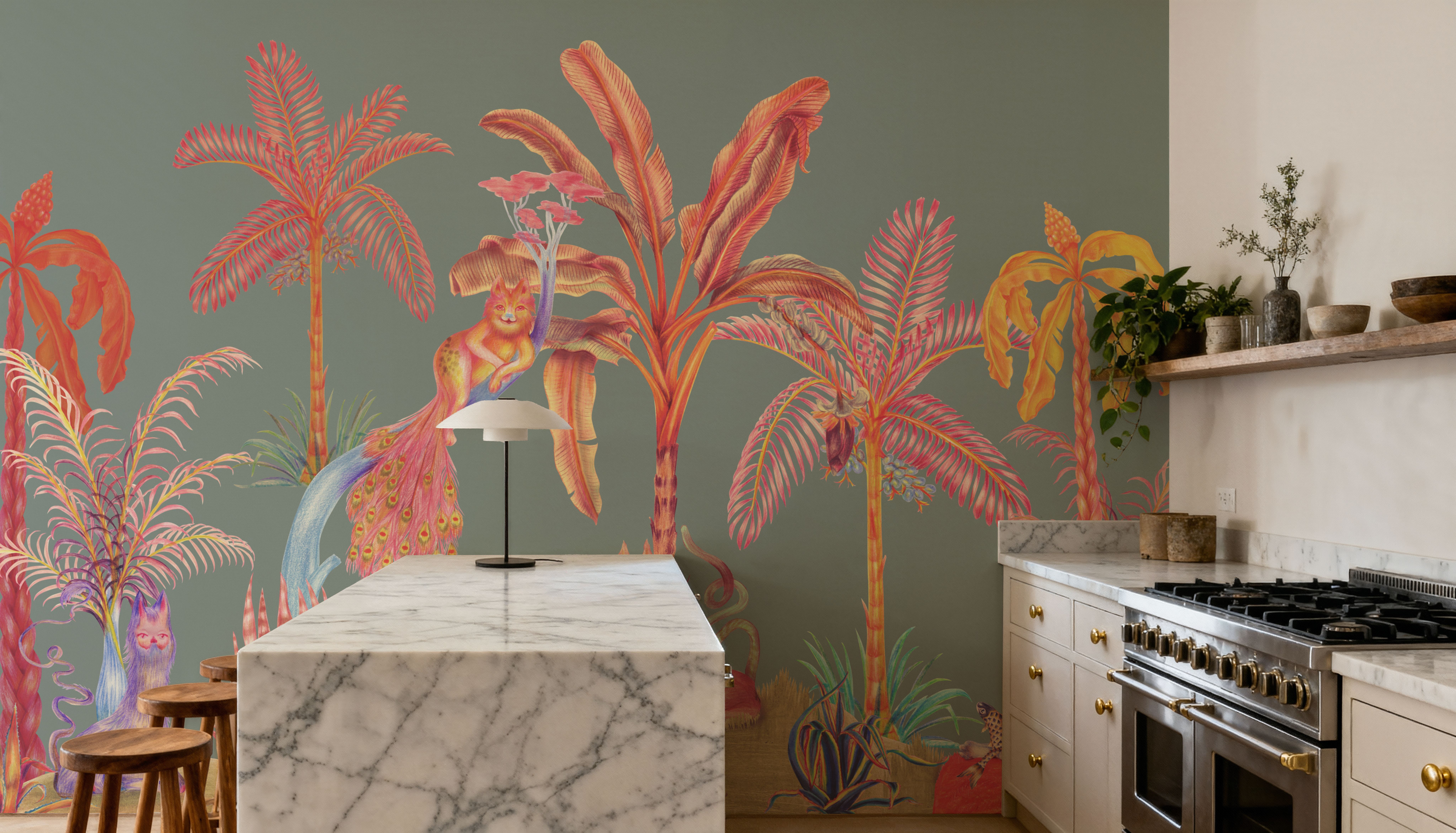 Colorful Jungle,  Seafoam