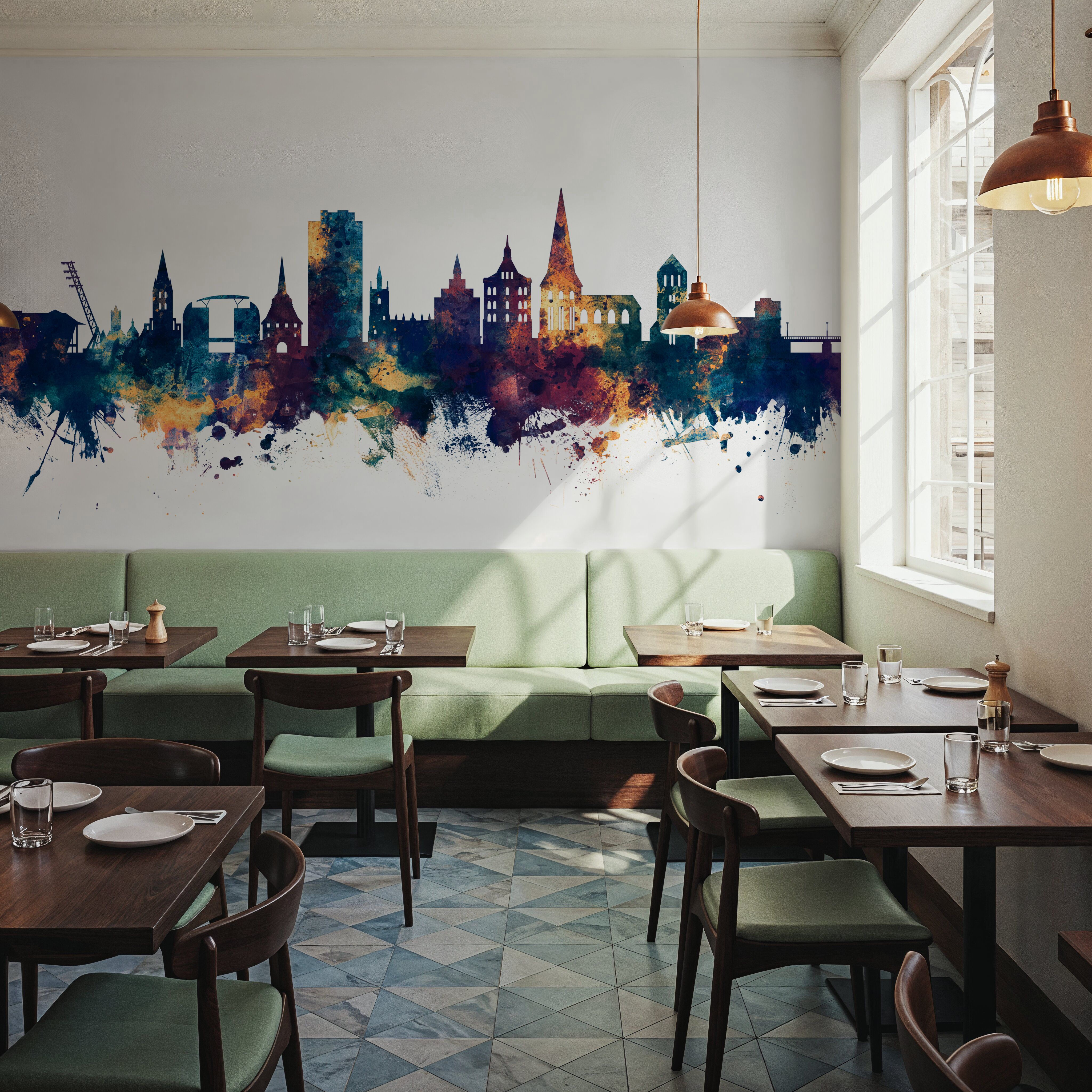 Rostock Germnay Skyline Blue & Bronze