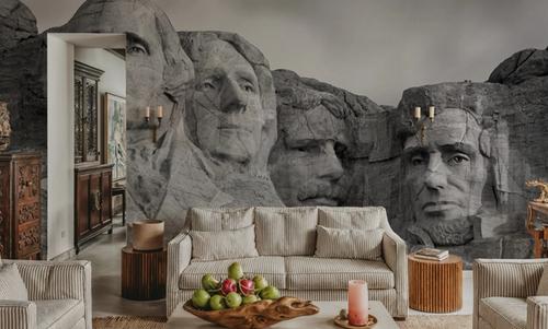 Mount Rushmore, Black And White