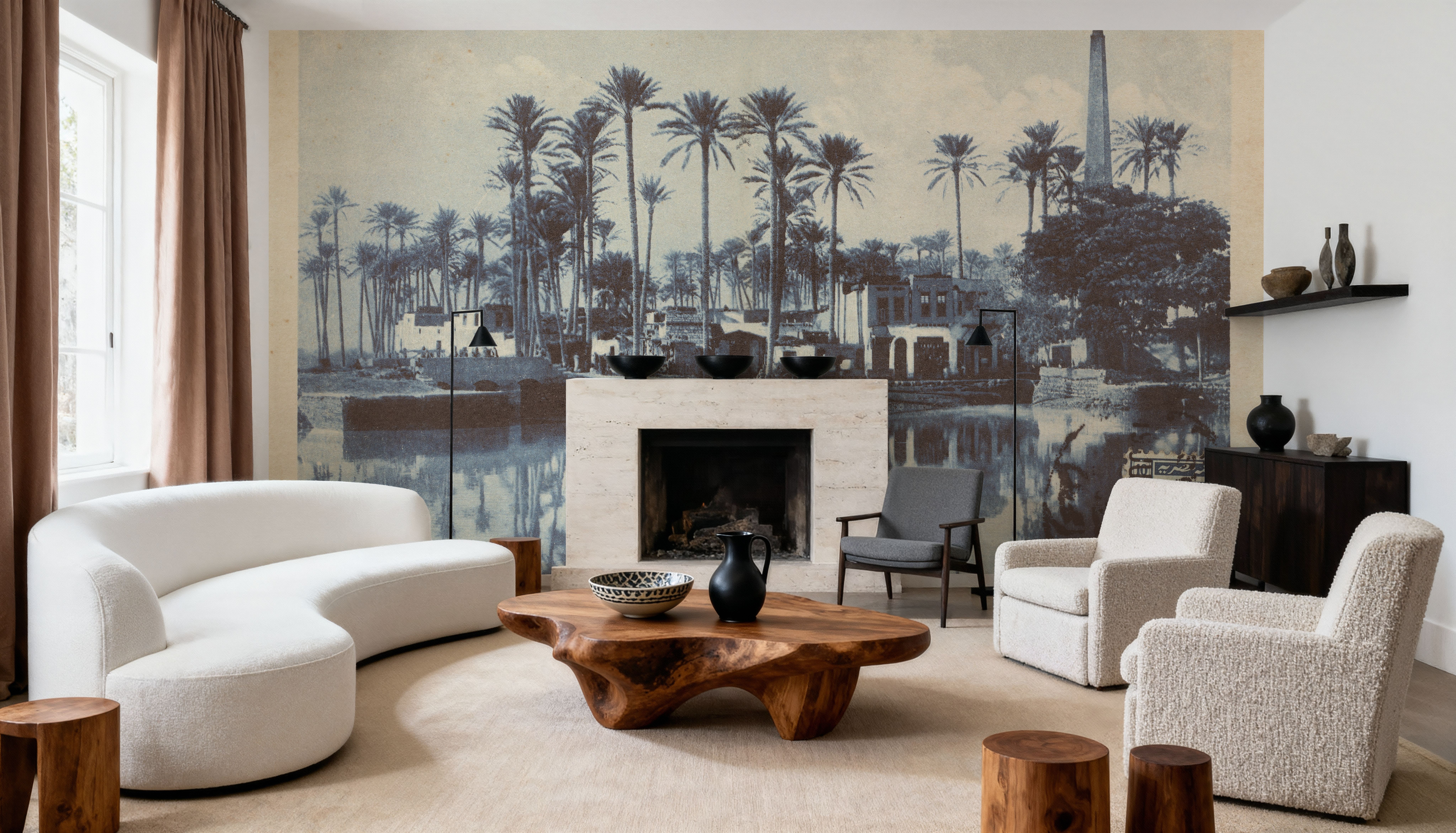 Cairo Village Postcard - Screenprint