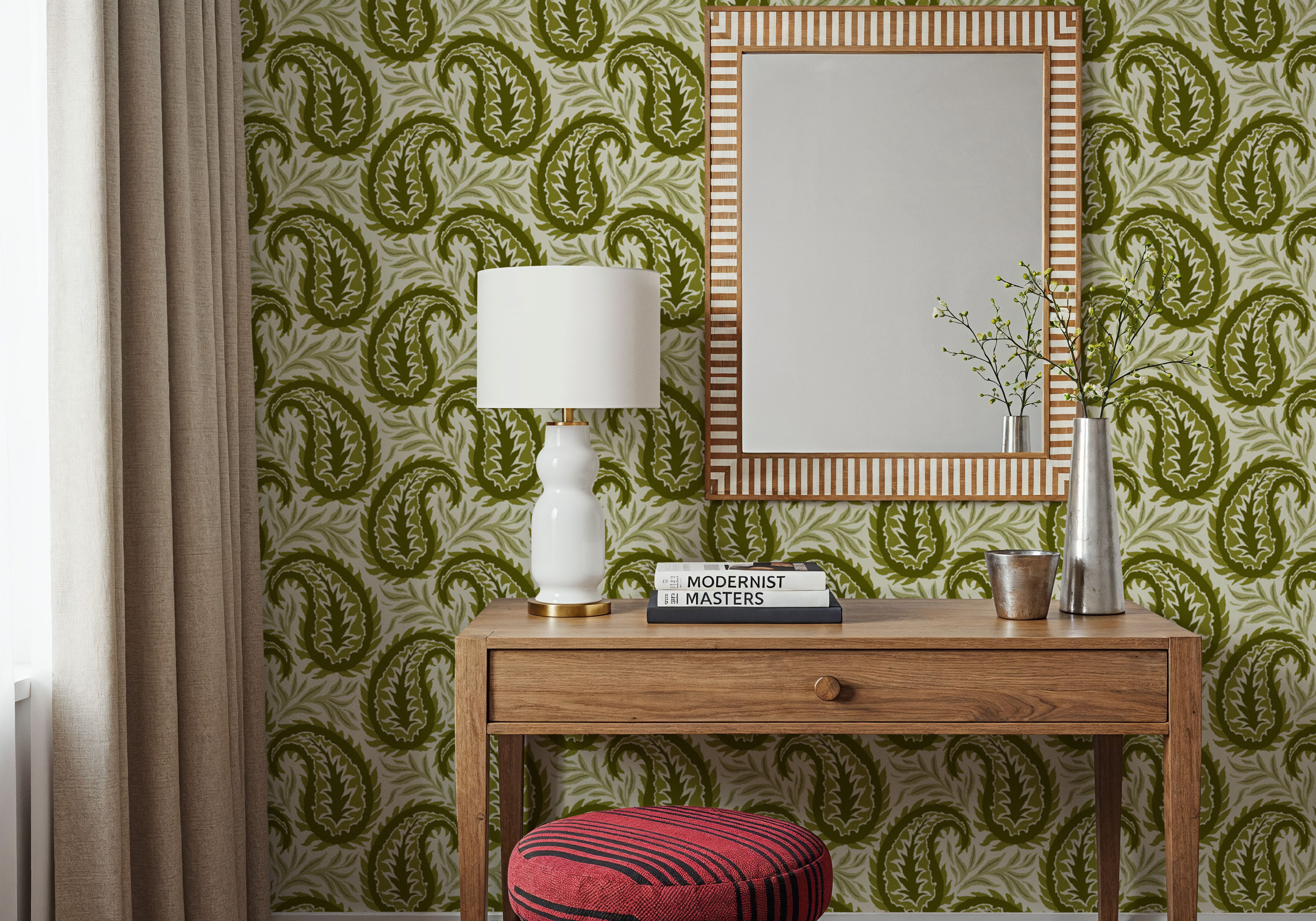 Botanical Paisley, Olive