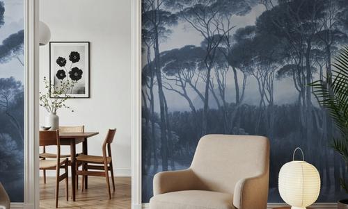 Mediterranean Pine Landscape, Blues
