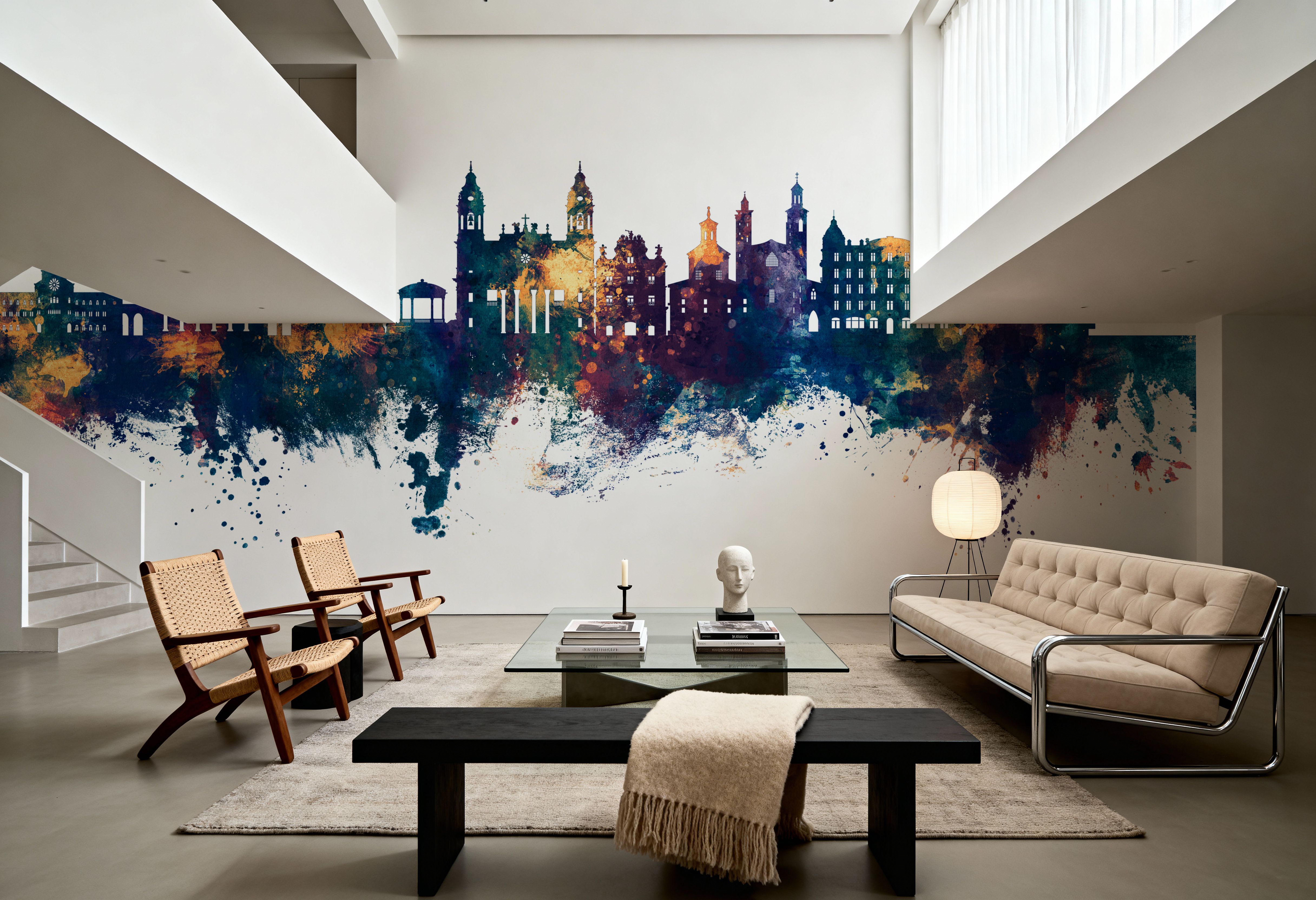 Pamplona Spain Skyline Blue & Bronze