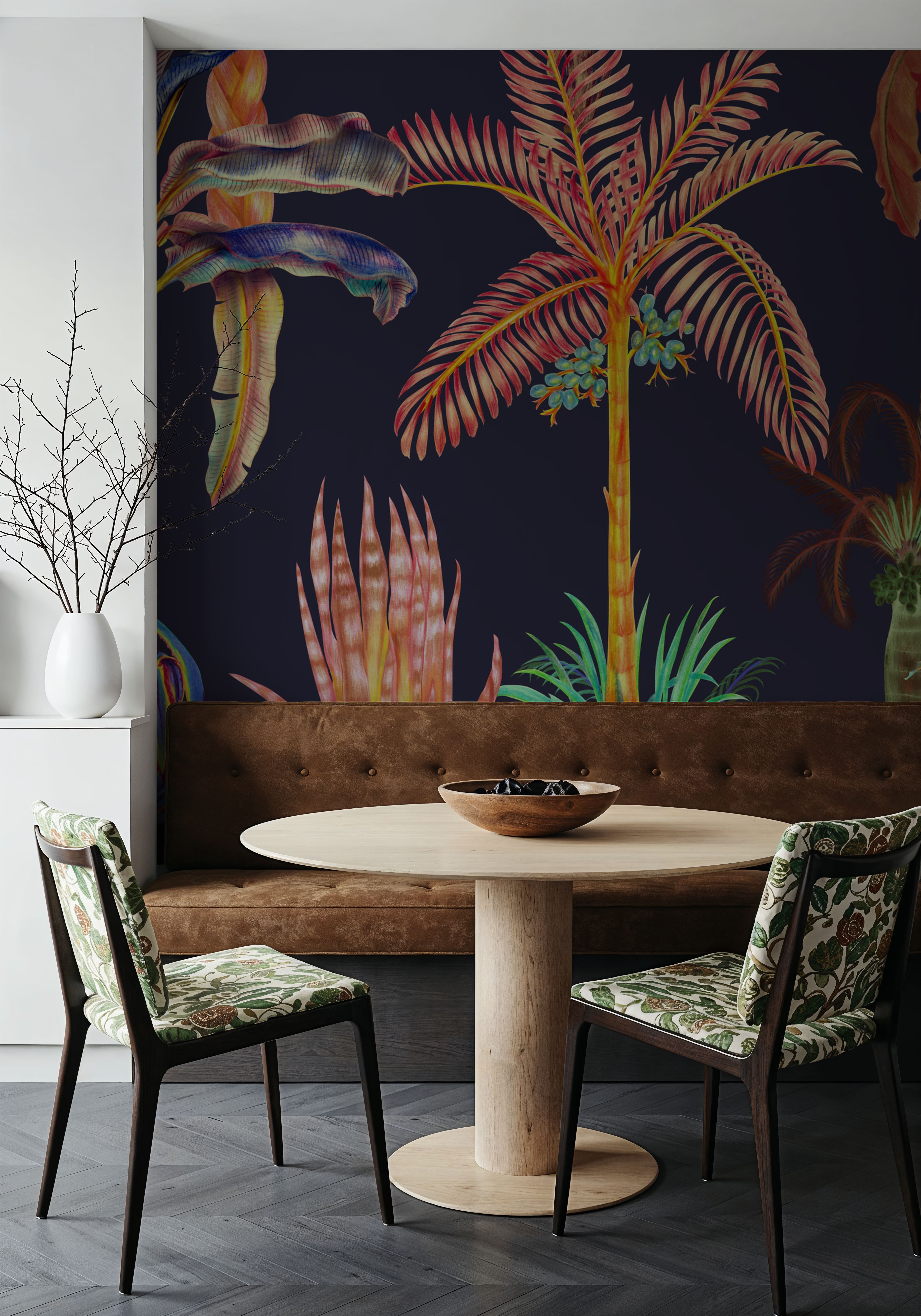 Statement Palm, Midnight, Papier peint