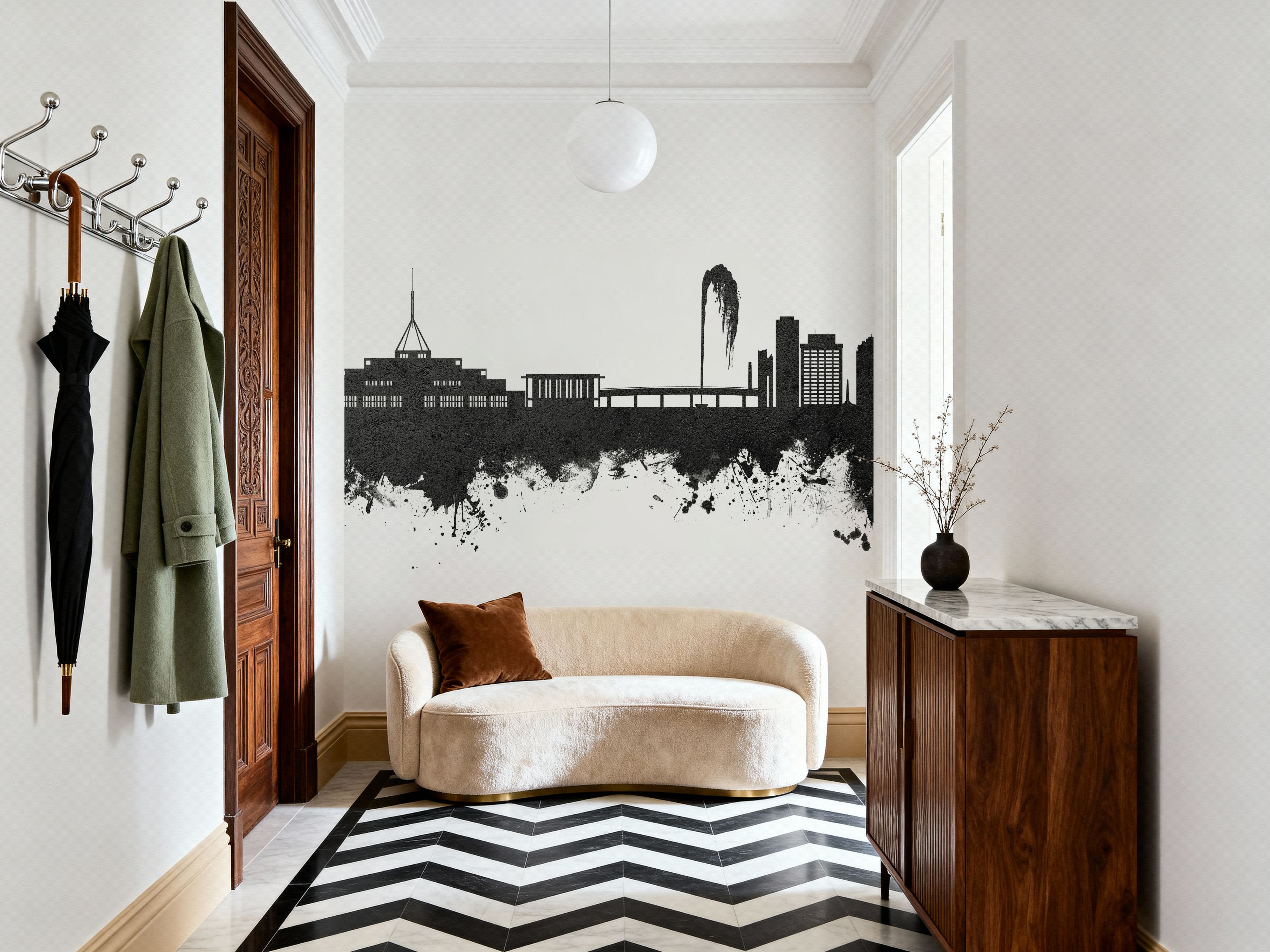 Canberra Skyline Black & White