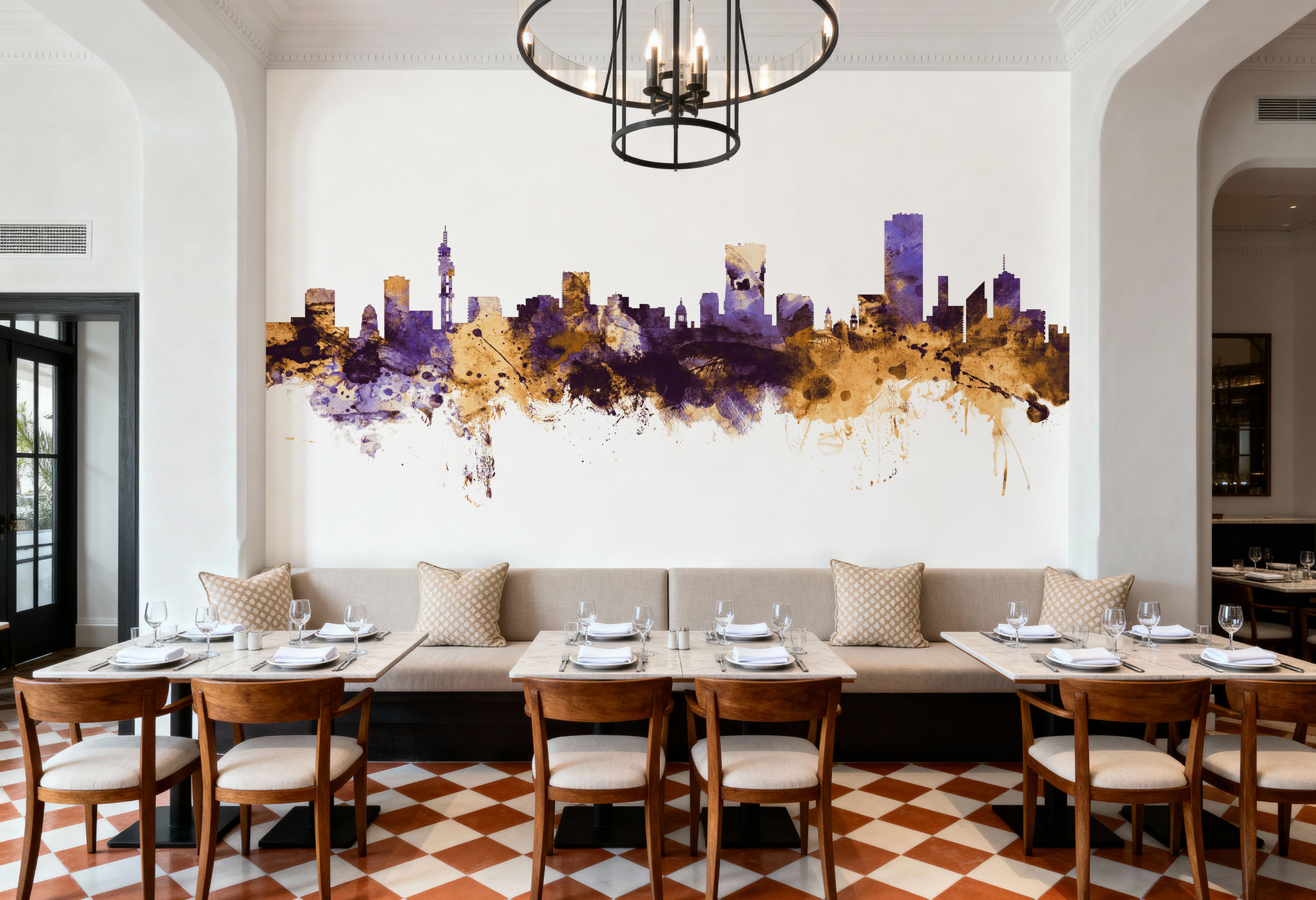 Pretoria South Africa Skyline Purple & Gold