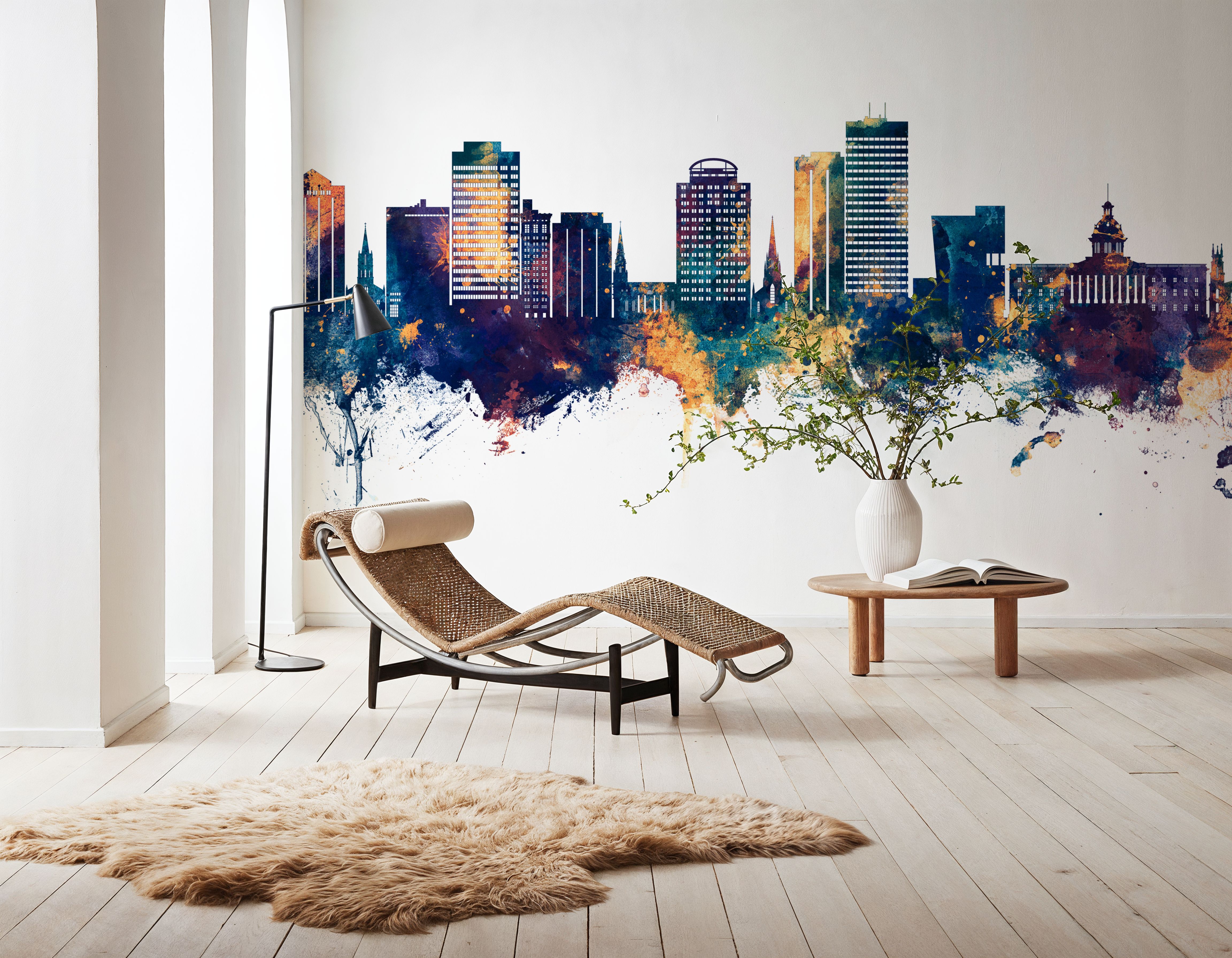 Columbia South Carolina Skyline Blue & Bronze