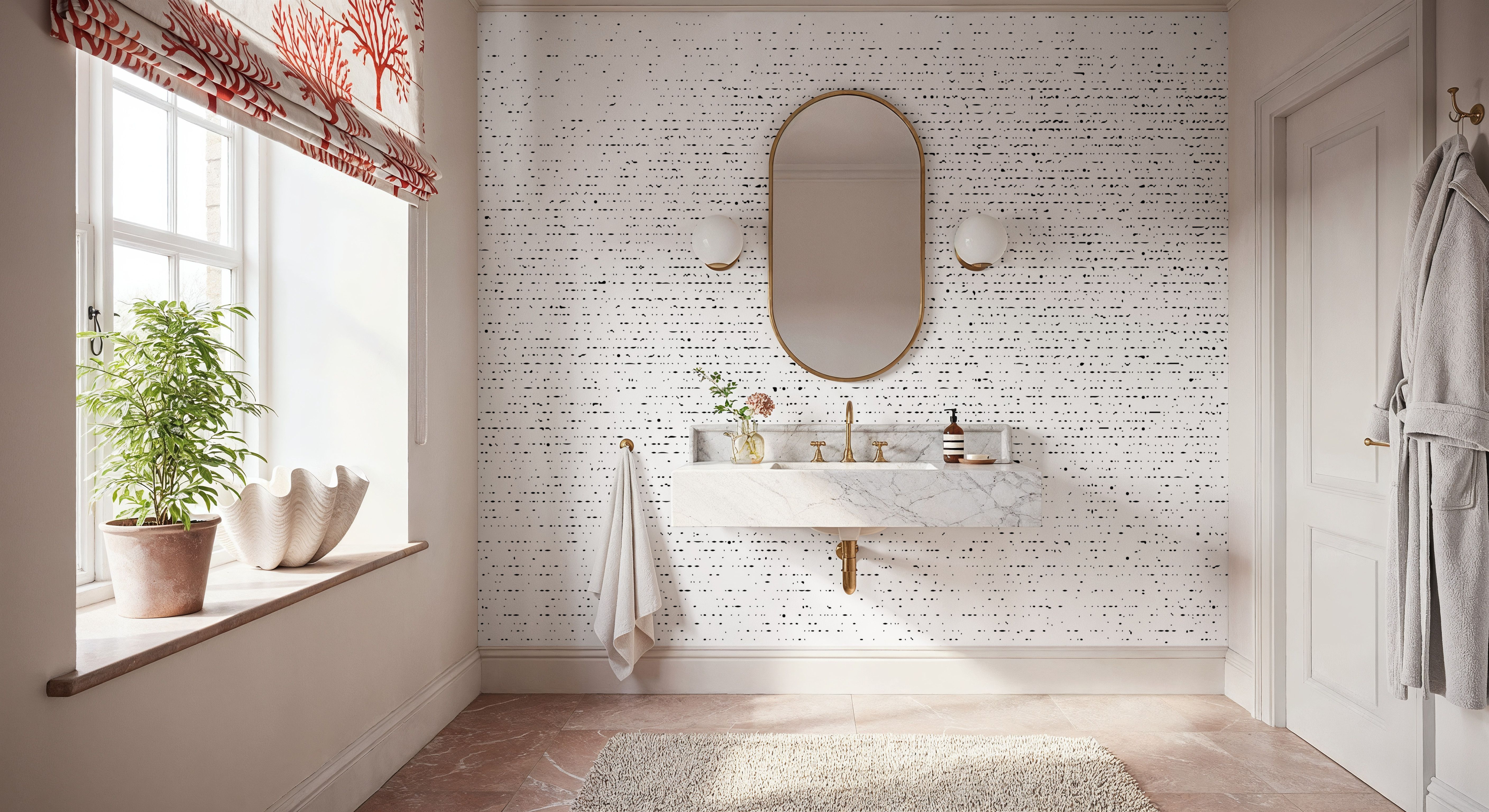 Vertical Distressed Dots