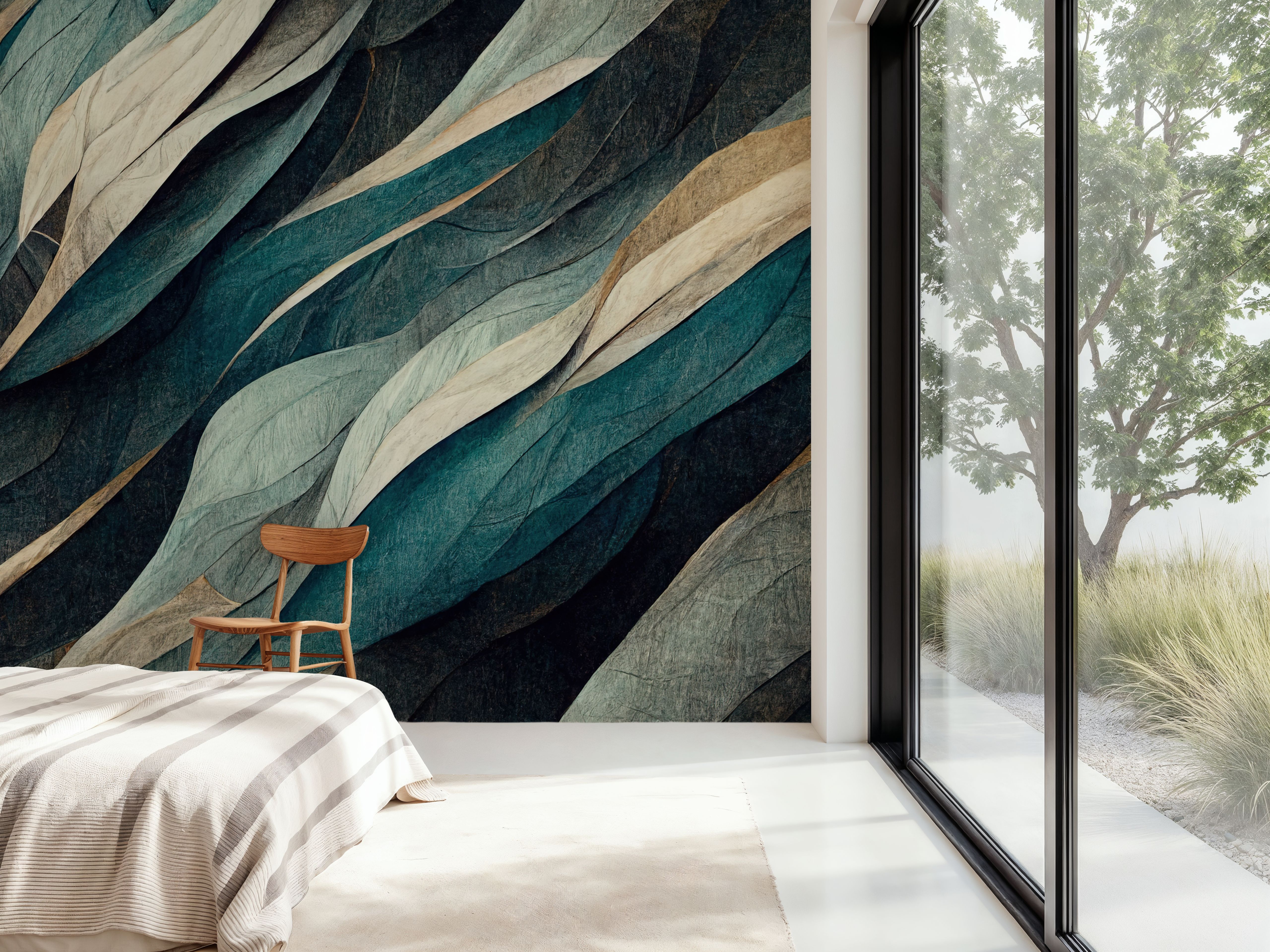 Wall Mural - Aged Mountain - Abstract mural wallpaper - Dining Room - Wallism US - Premium, Textured or Peel & Stick