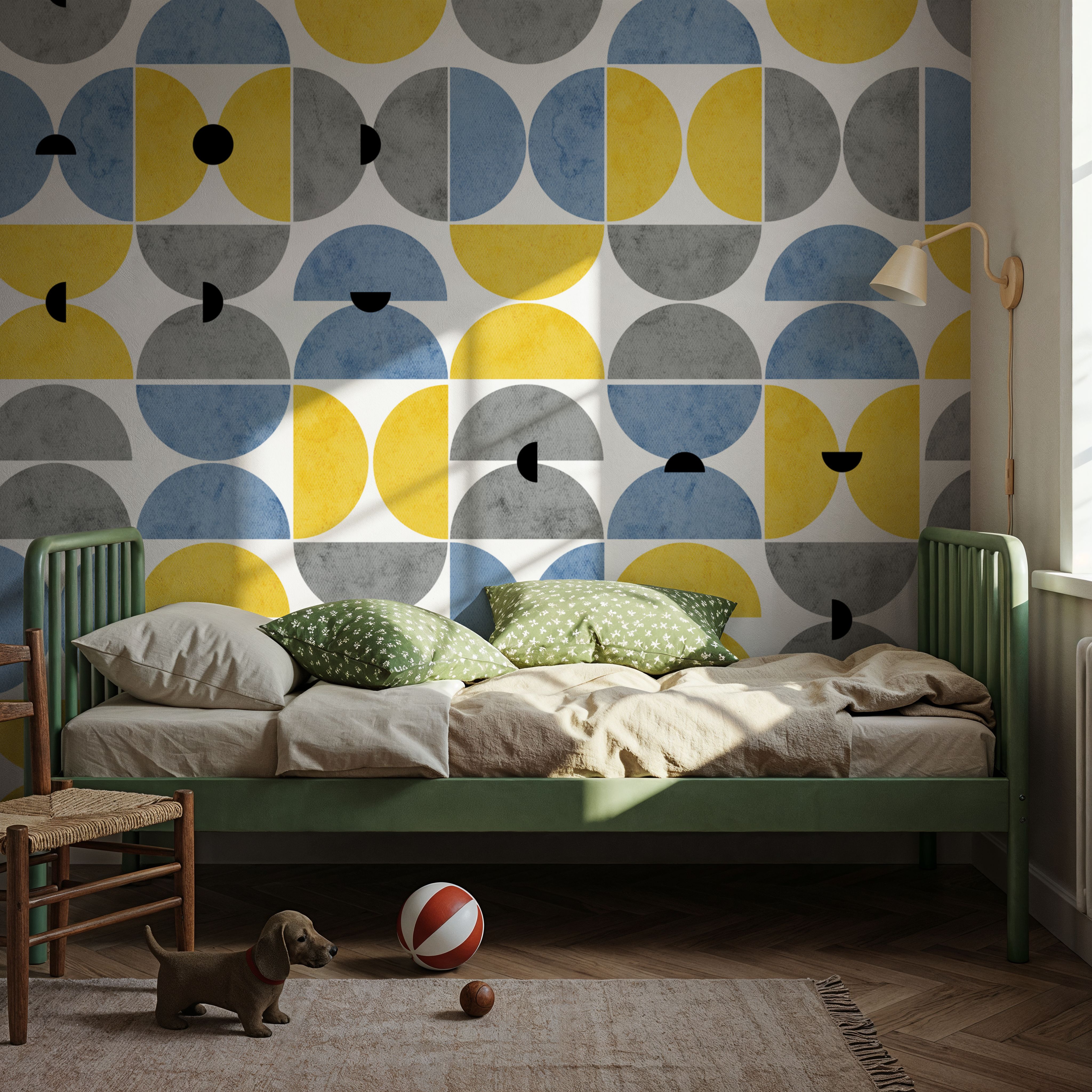 Homley Retro Shapes, Blue
