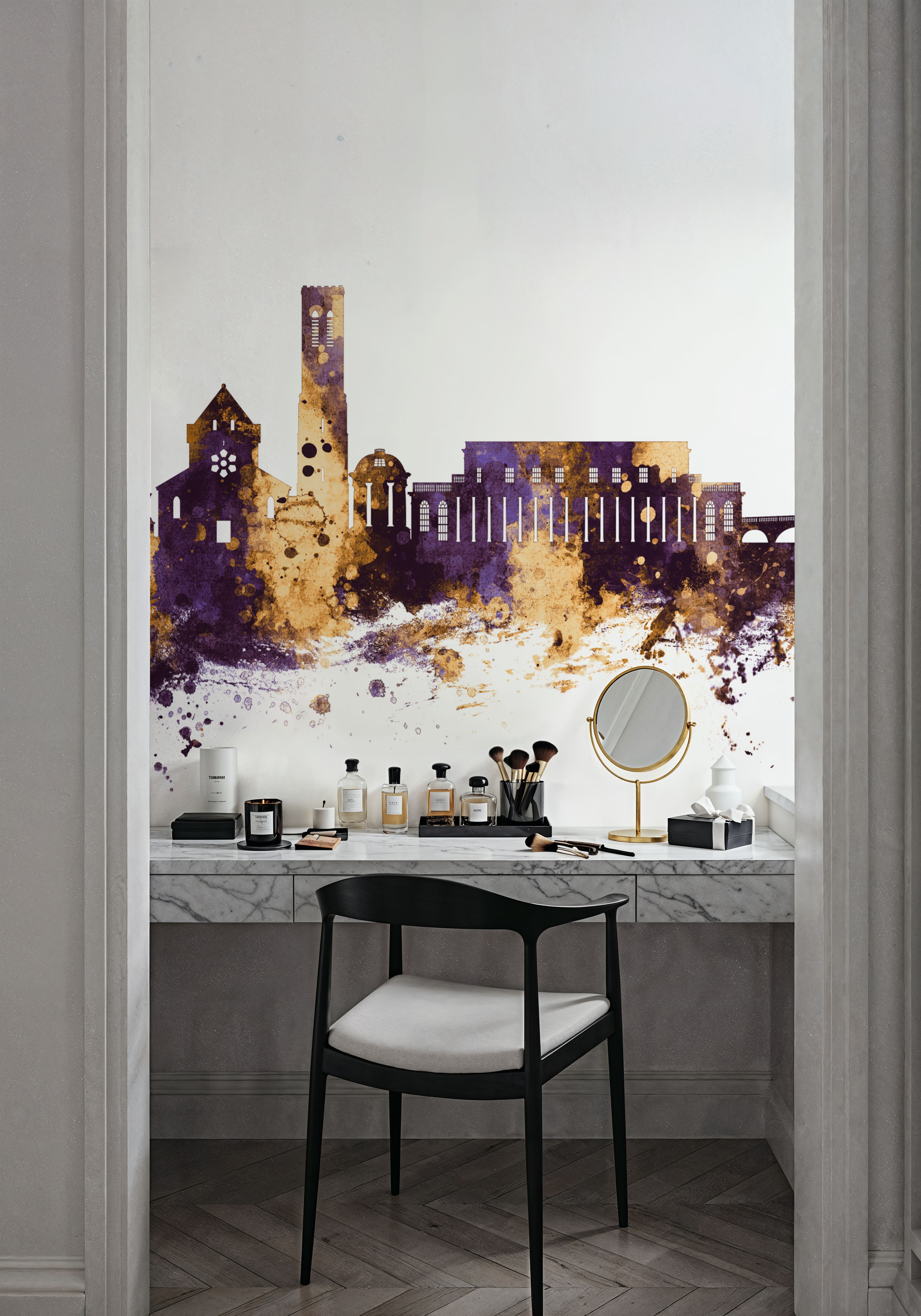 Royal Leamington Spa England Purple & Gold