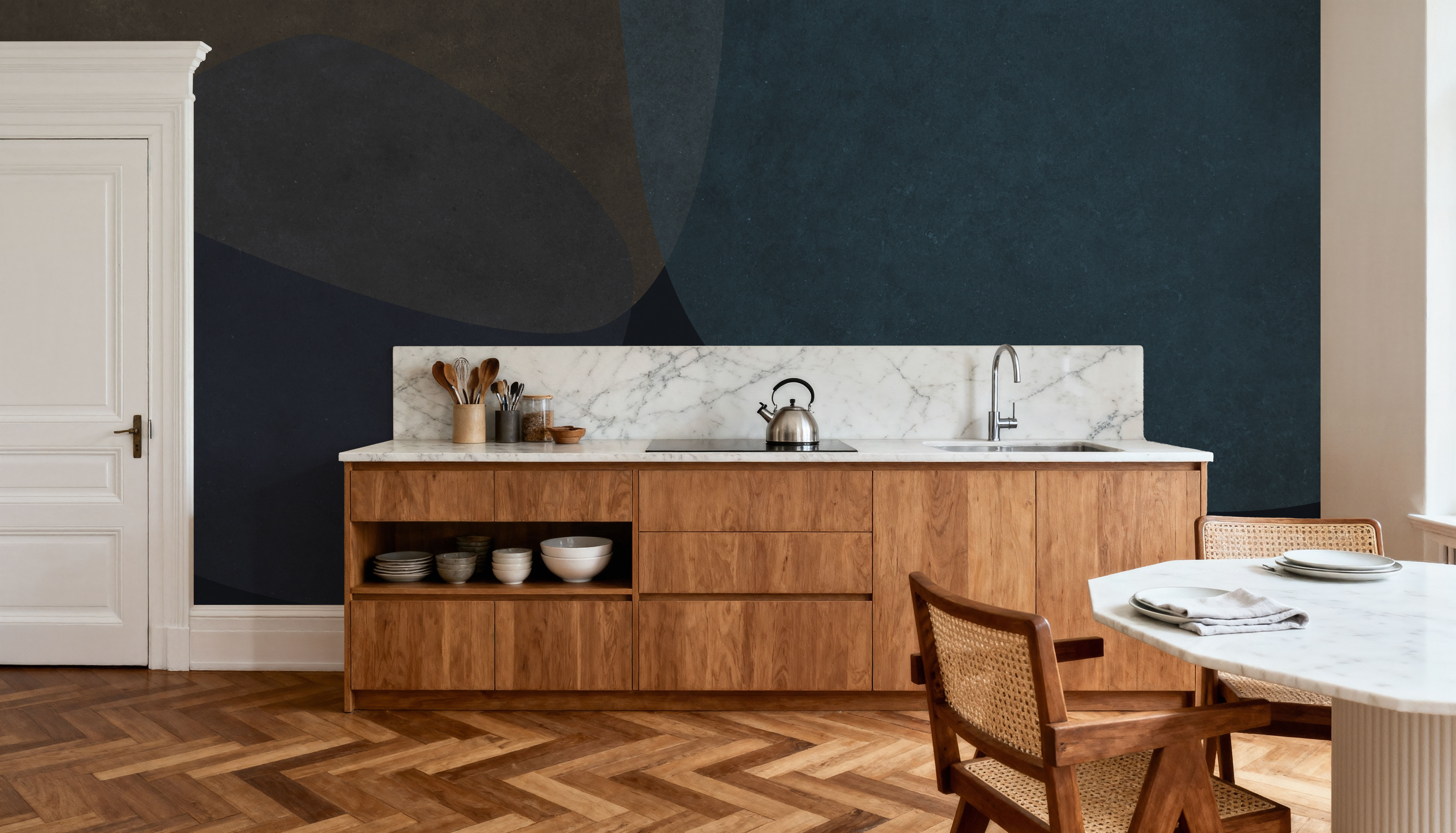 Embracing Shapes, Midnight, Wallpaper