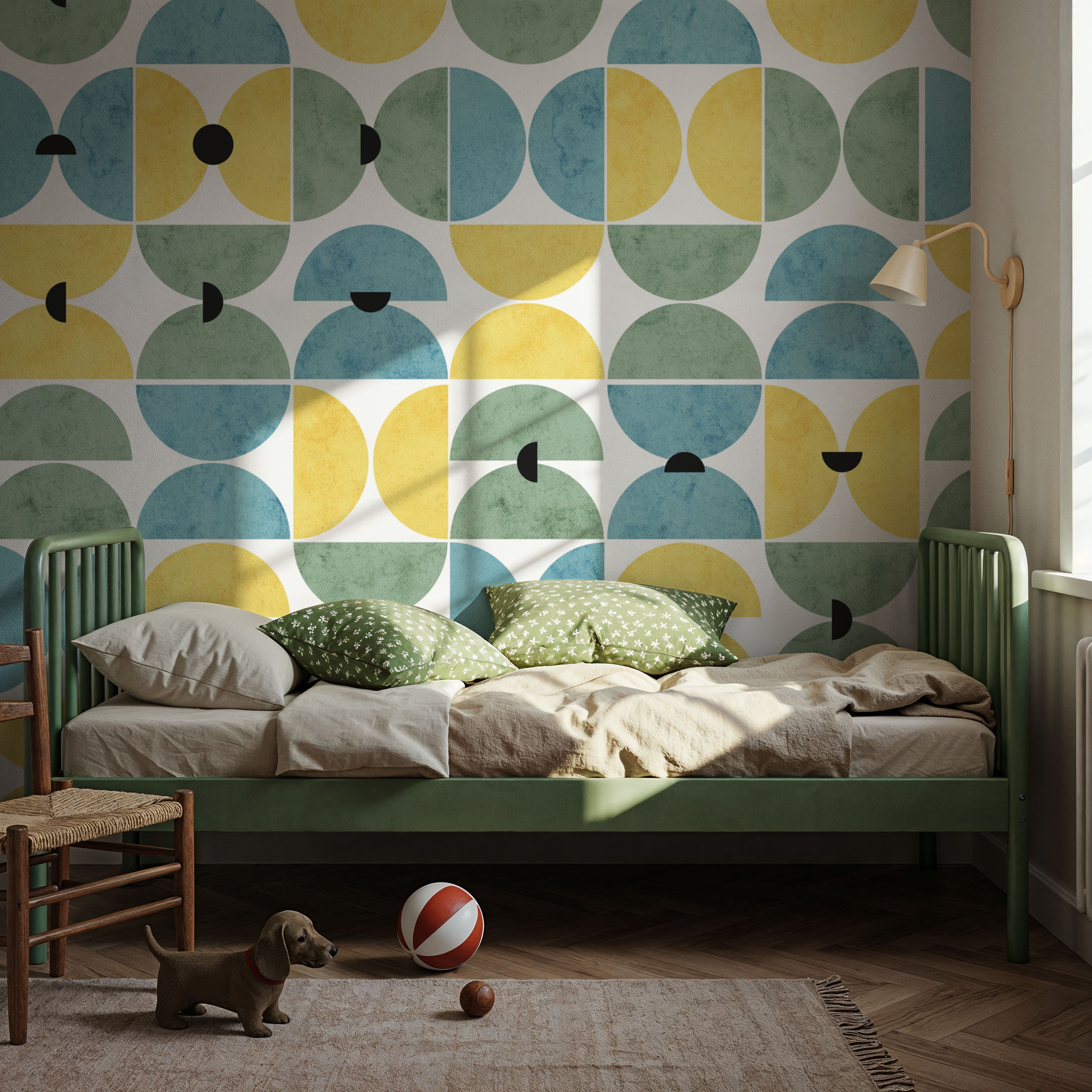 Homley Retro Shapes, Green