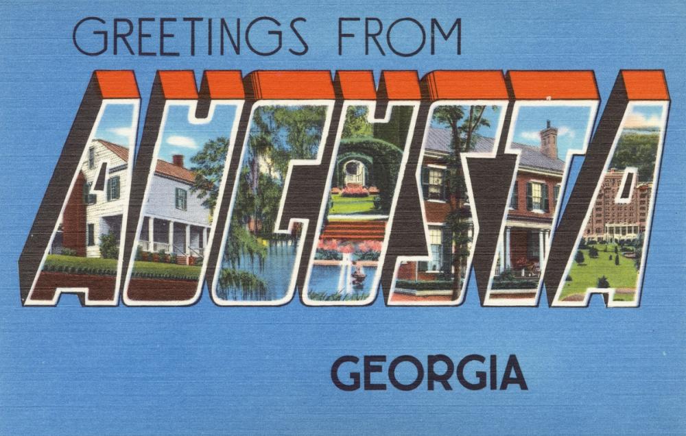 Greetings from Augusta - Screenprint Postcard