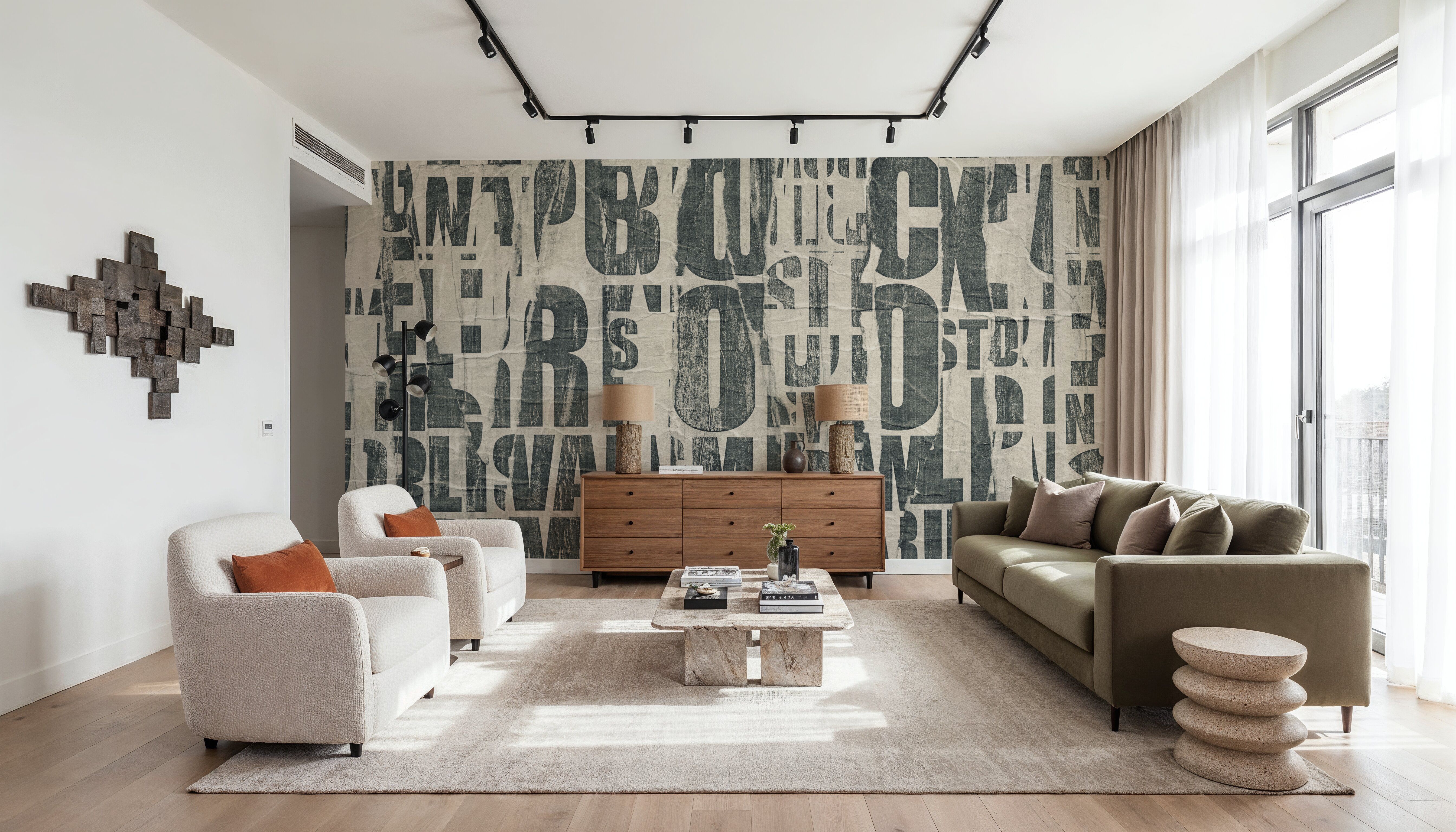 Letterpress Vintage Newspaper Collage