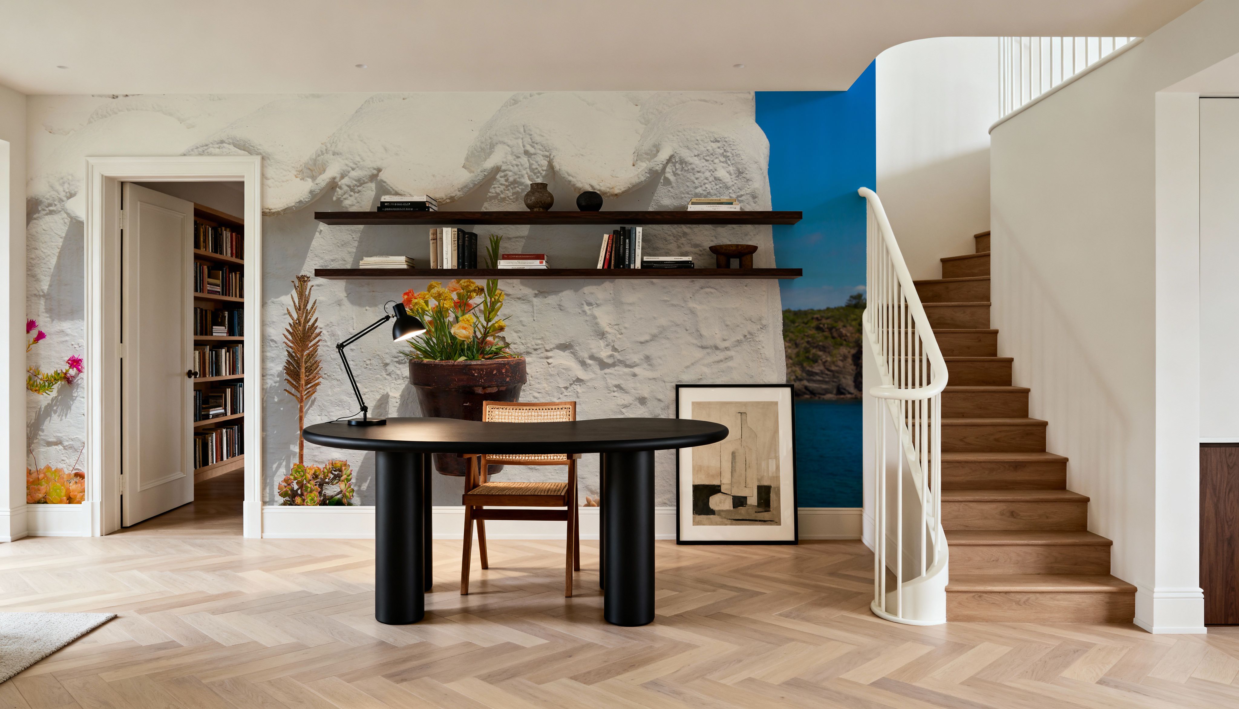 Mediterranean Flower Pots, Wallpaper