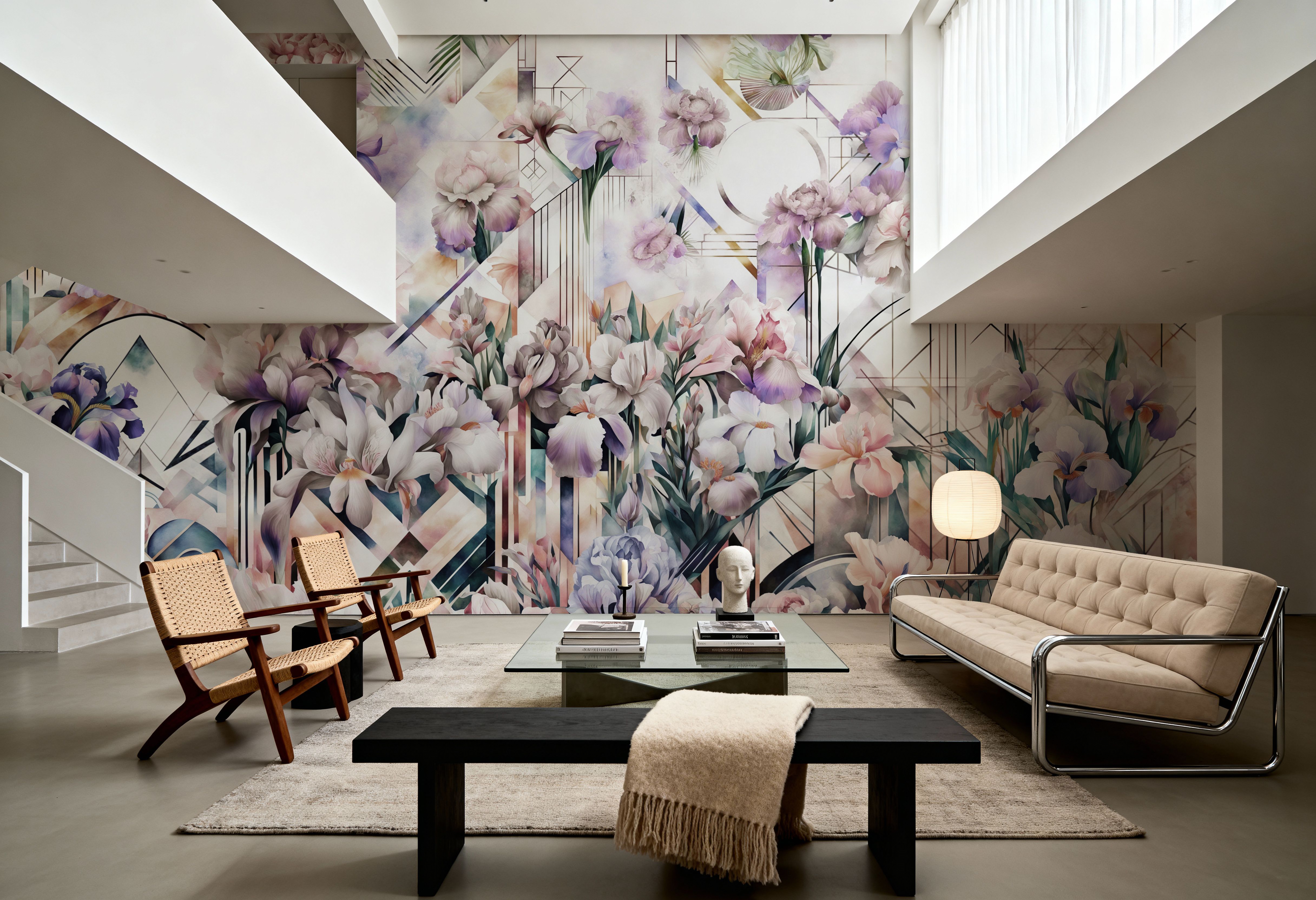 Watercolor Irises Bright