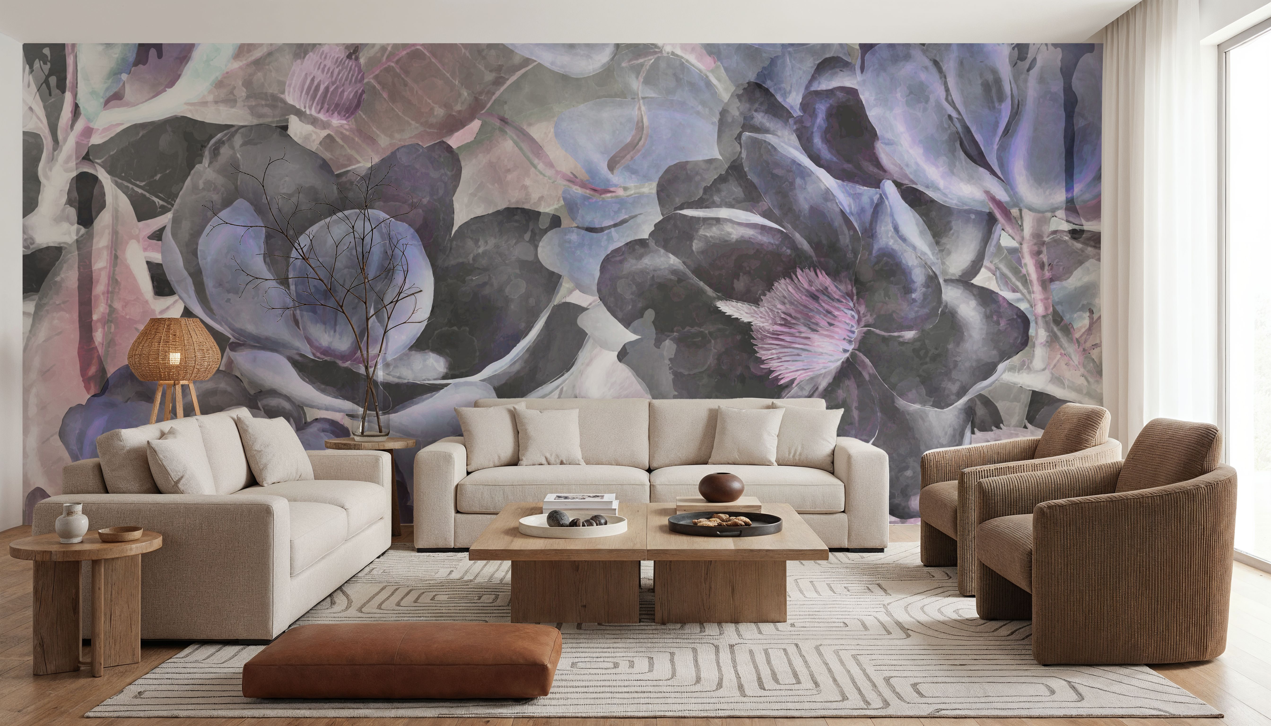 Magnolia art, Behang