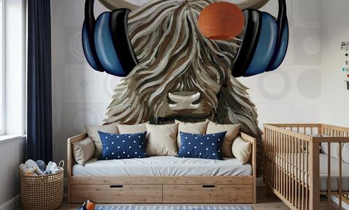 Music Cow Blue