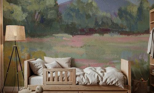 Pink and Green Meadow
