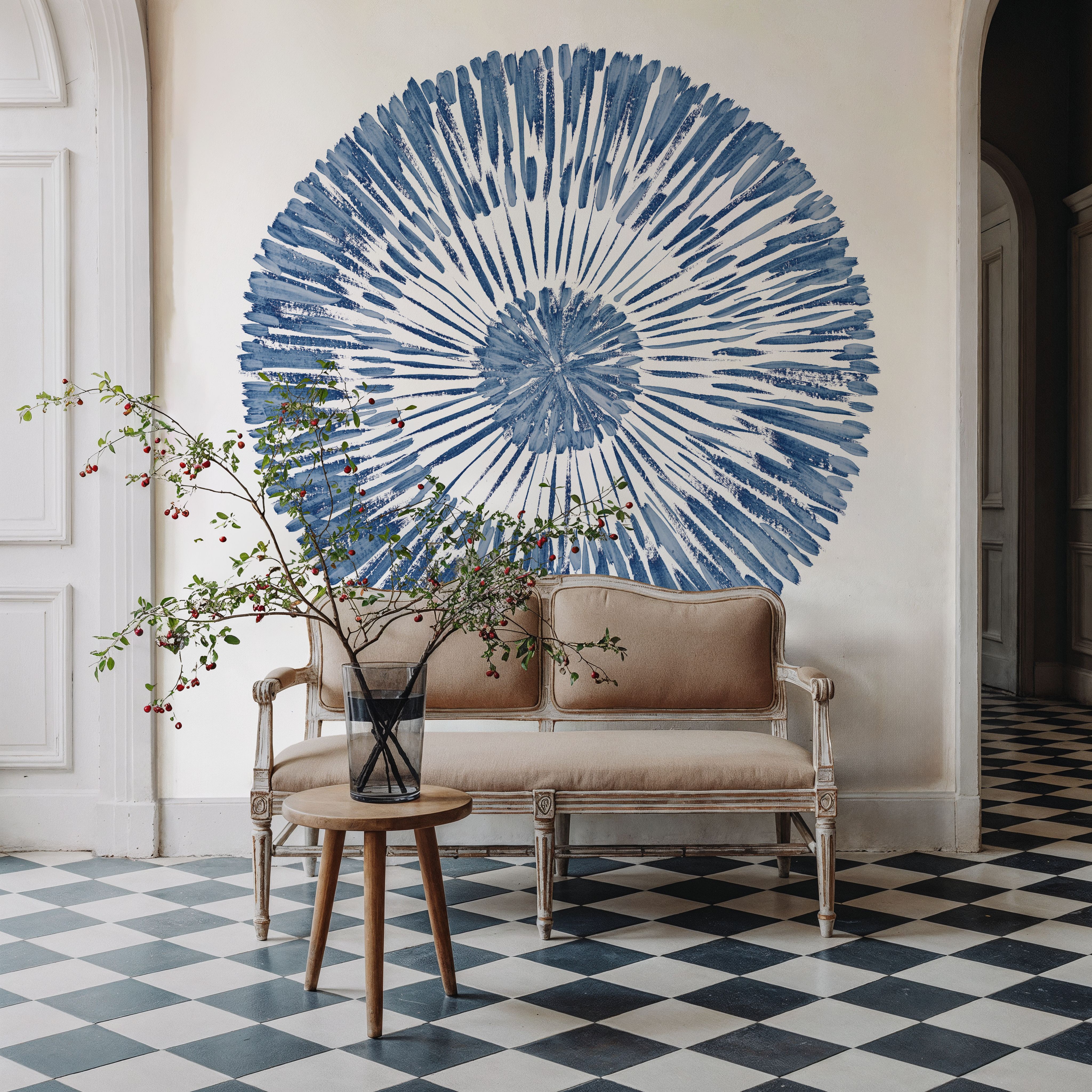 Coastal Block Print II Blue