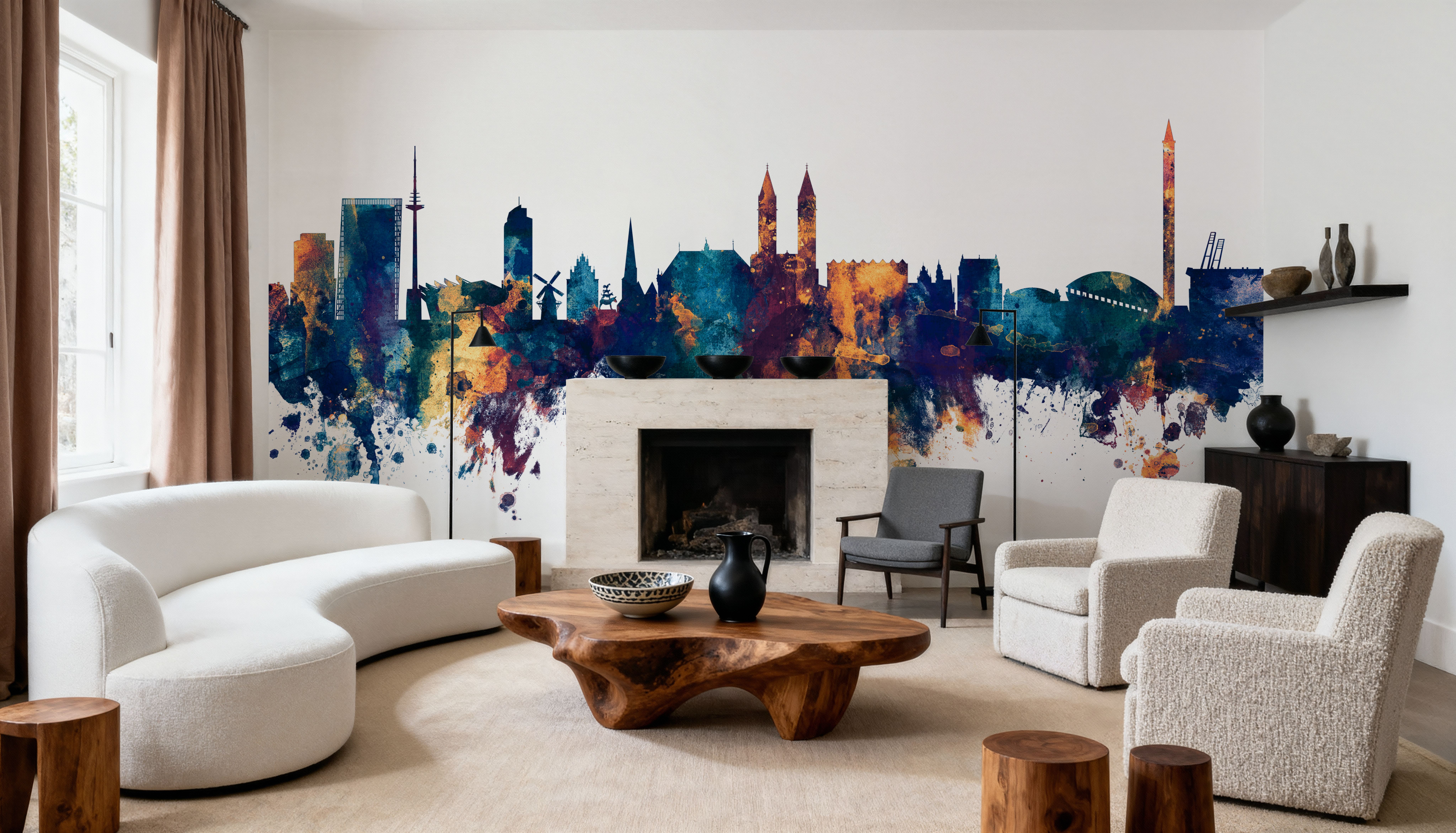 Bremen Germany Skyline Blue & Bronze