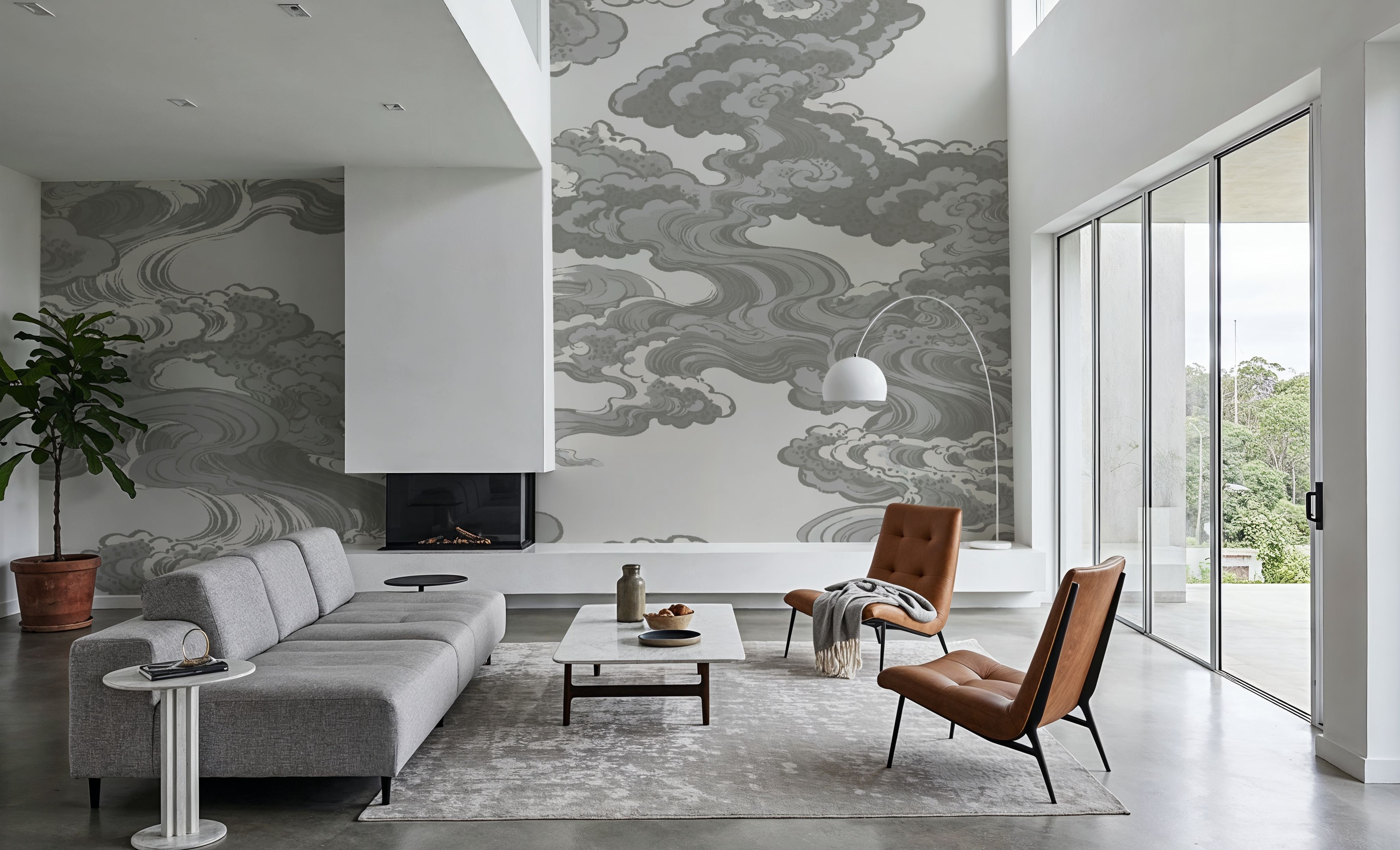 Ukiyo-e Clouds, Gray