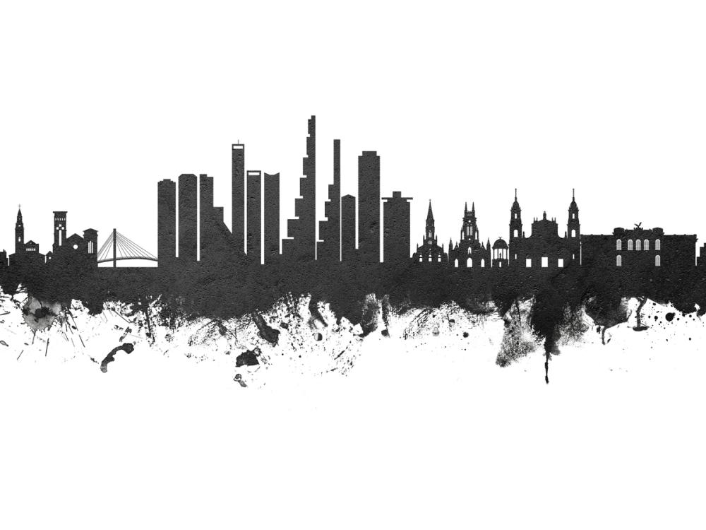 Bogotá Colombia Skyline Black & White