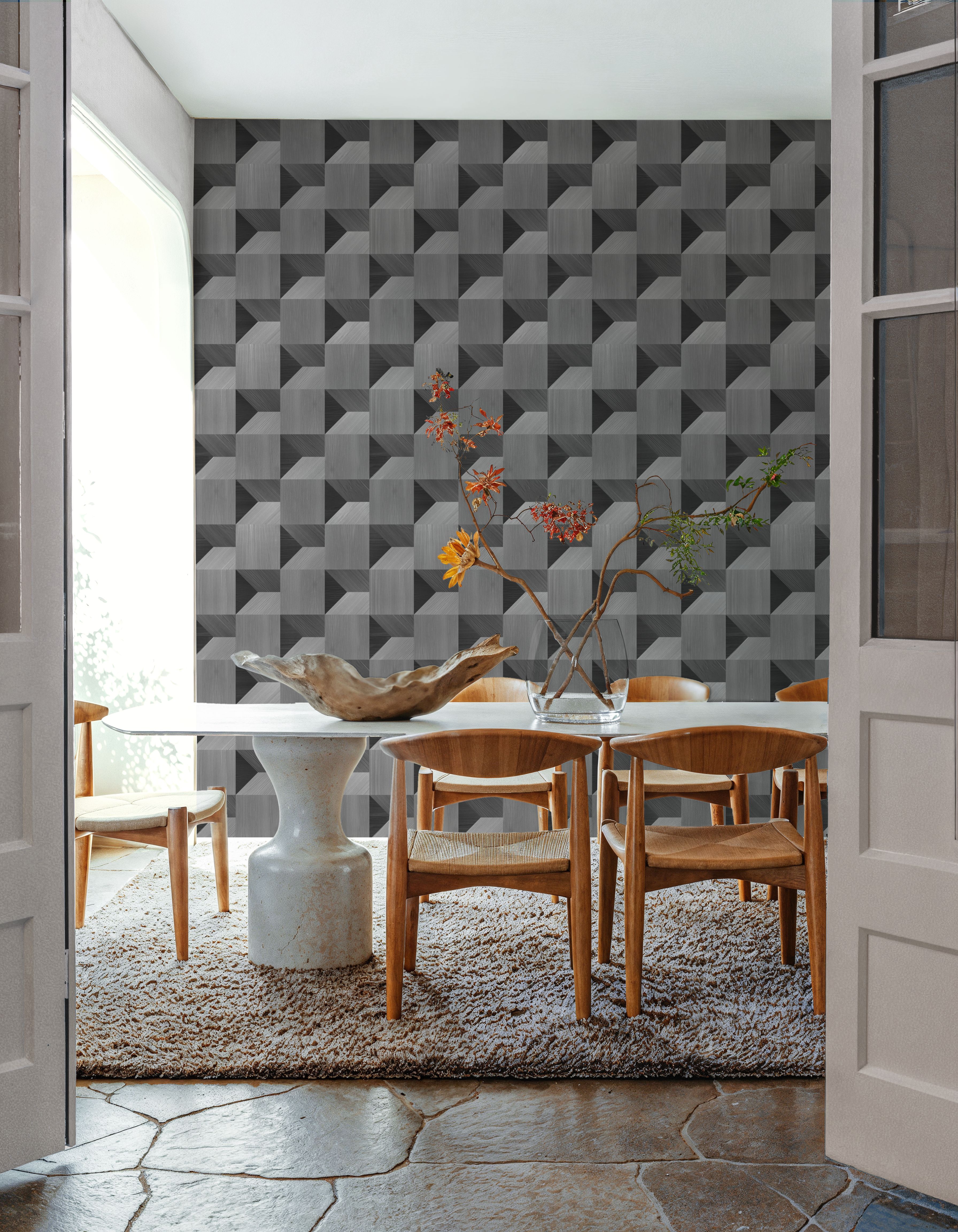 Illusion Box Marquetry, Slate