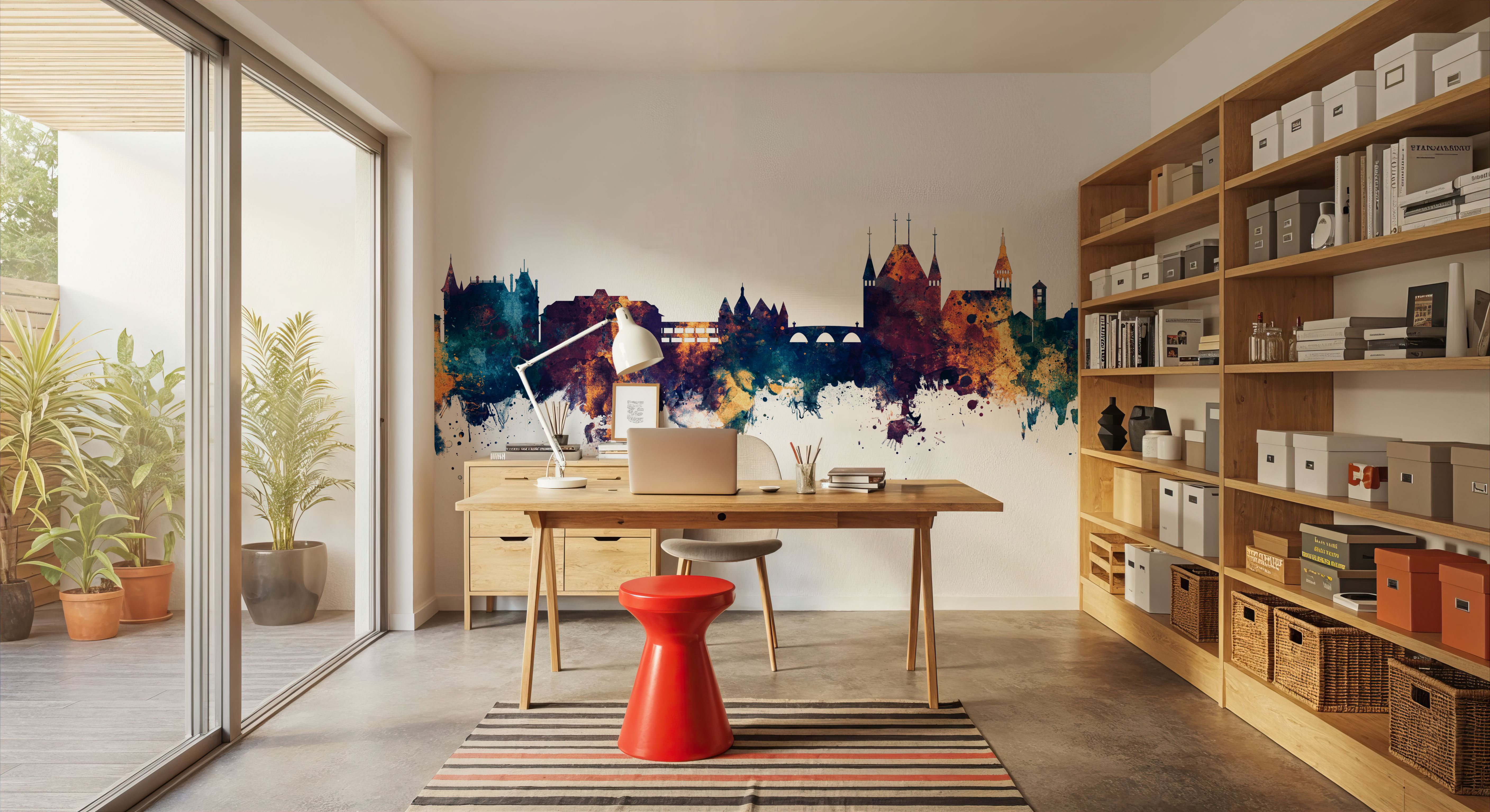 Thun Switzerland Skyline Blue & Bronze