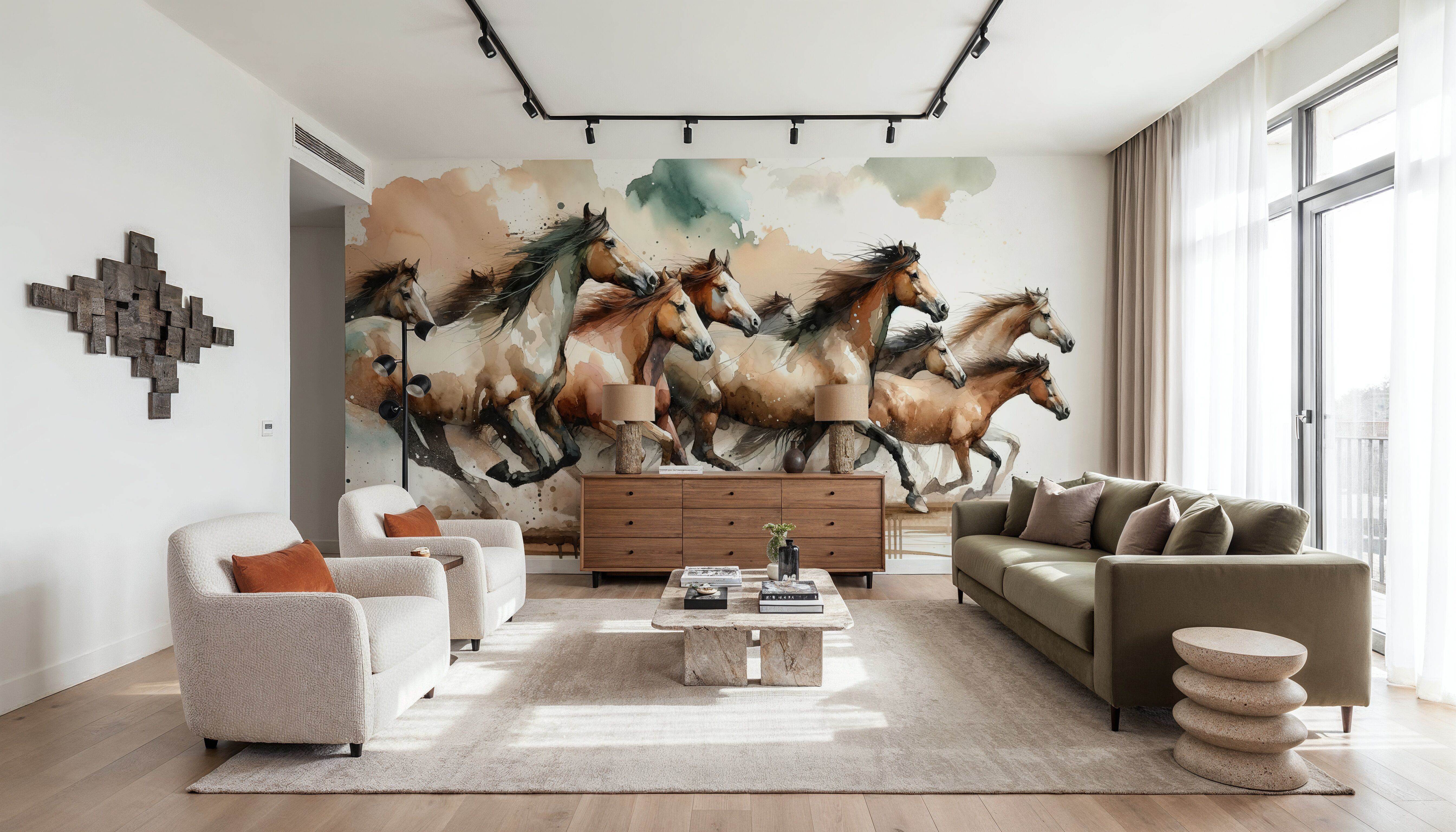 Watercolor Horses