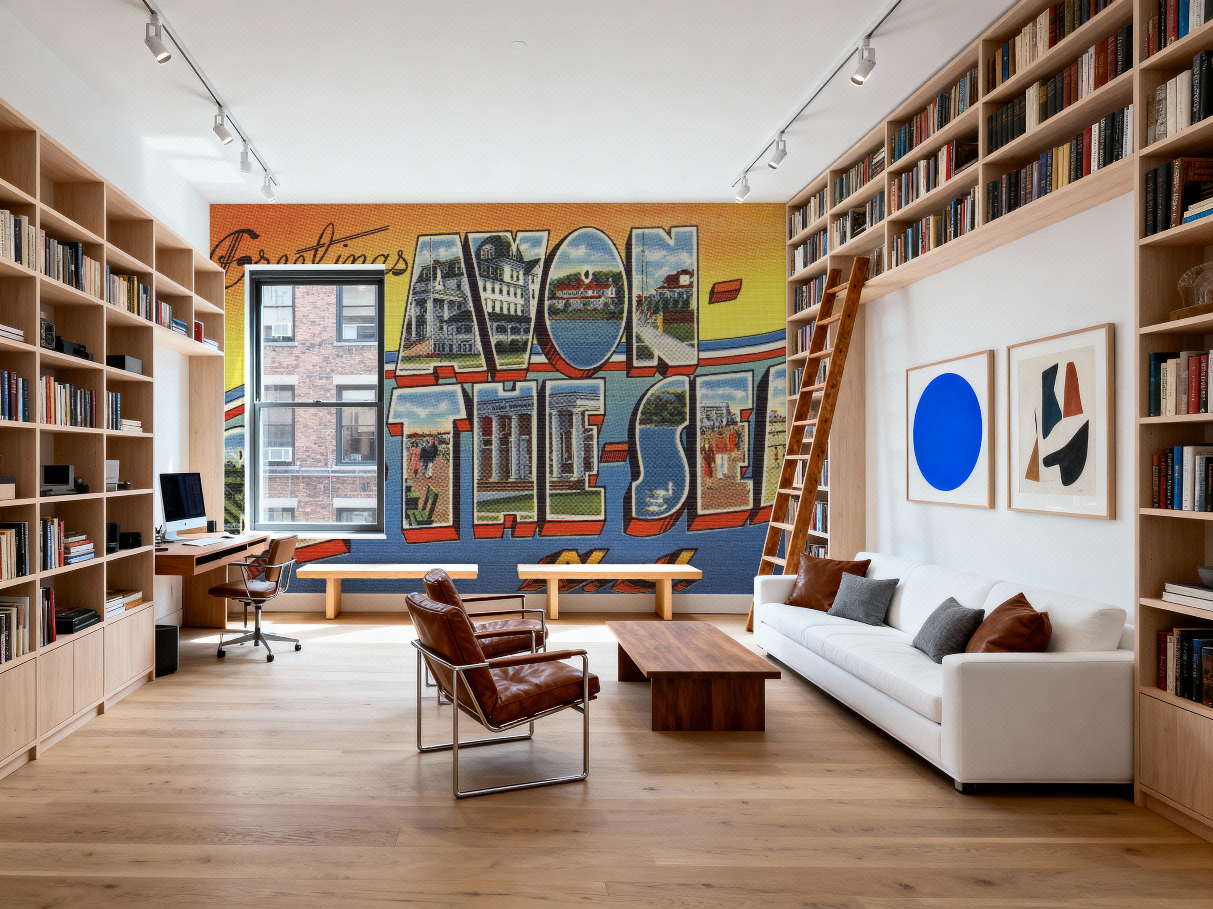 Greetings from Avon-by-the-sea - Screenprint Postcard