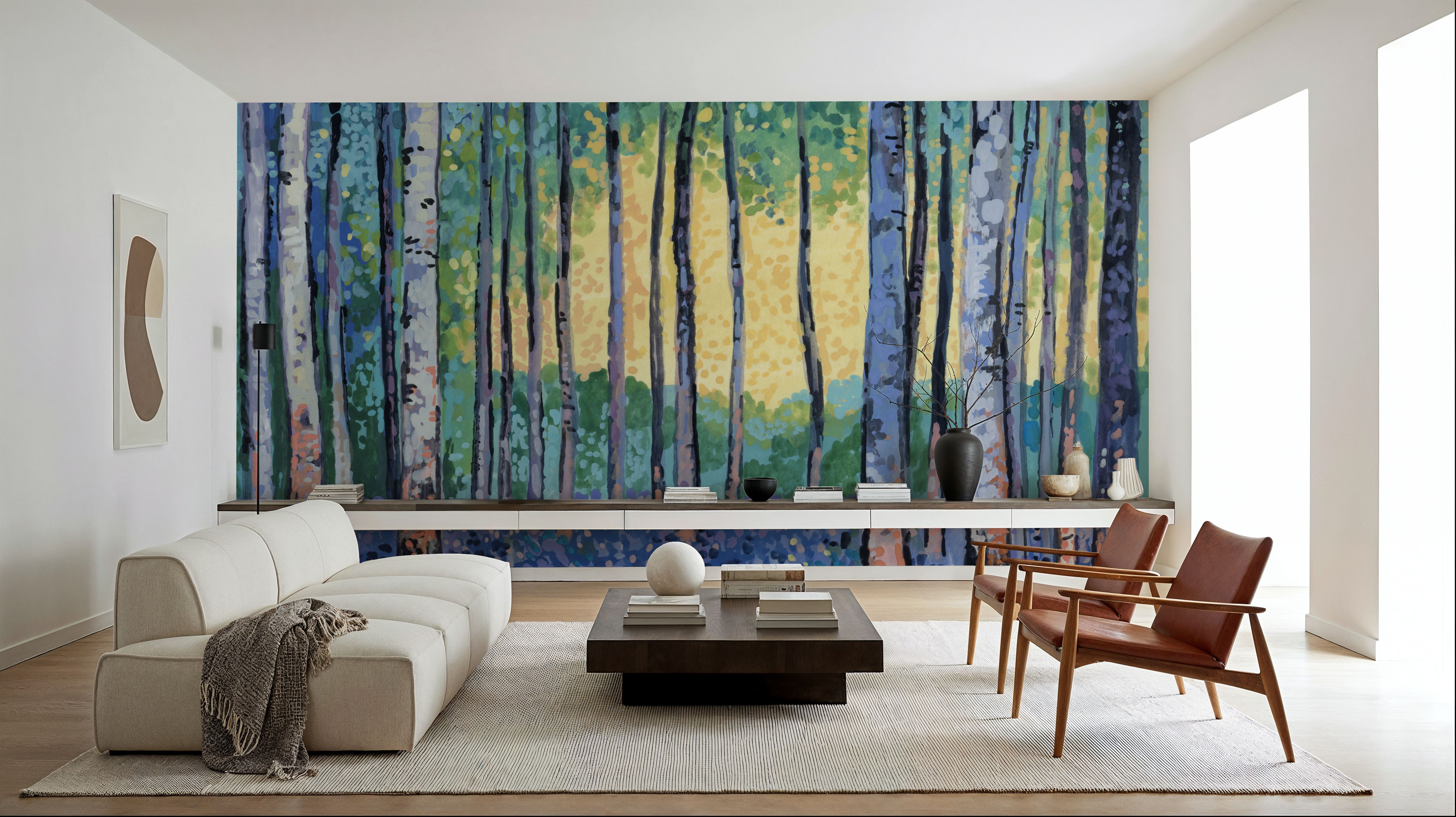 Birch Forest Flower Garden