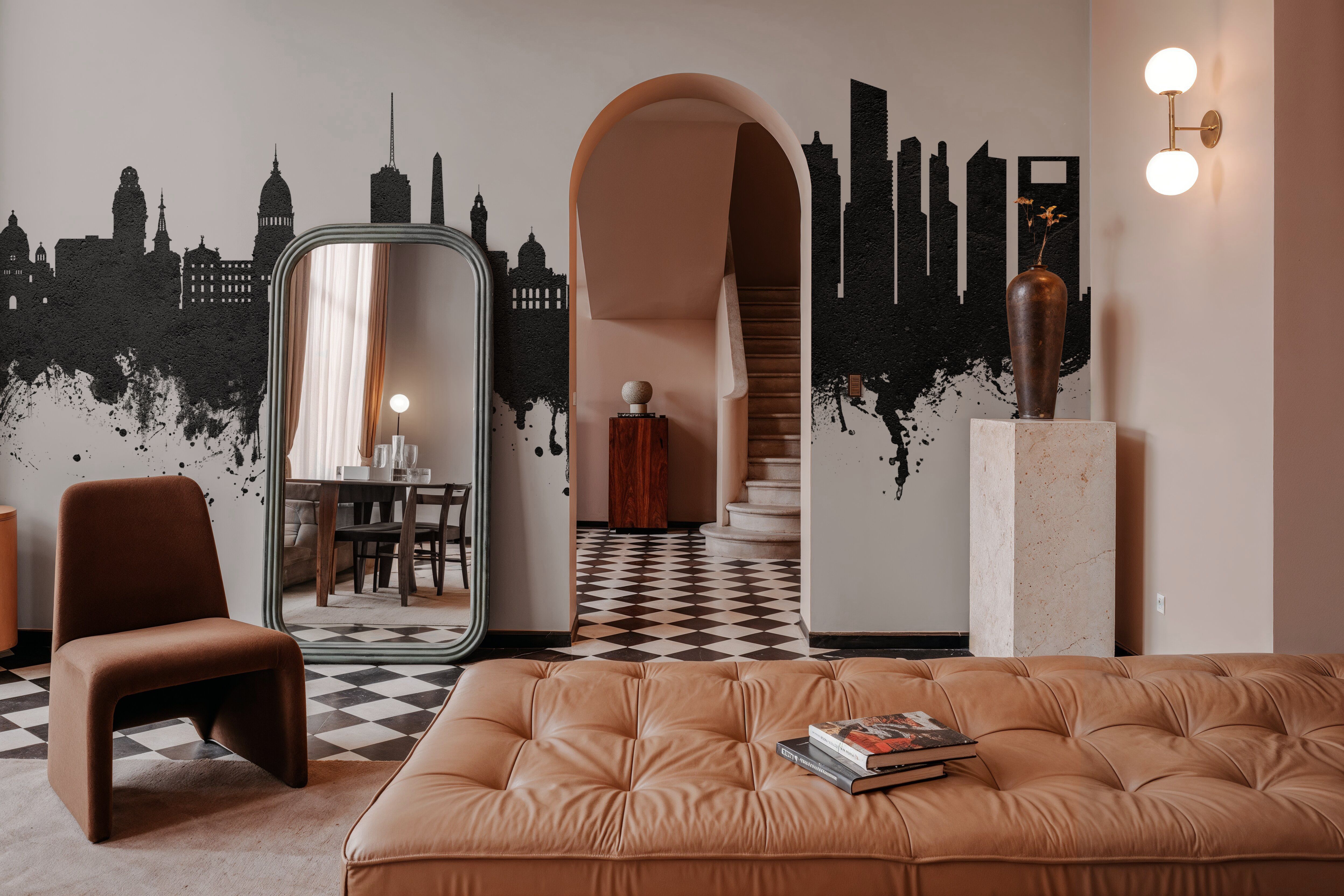 Buenos Aires Argentina Skyline Black & White