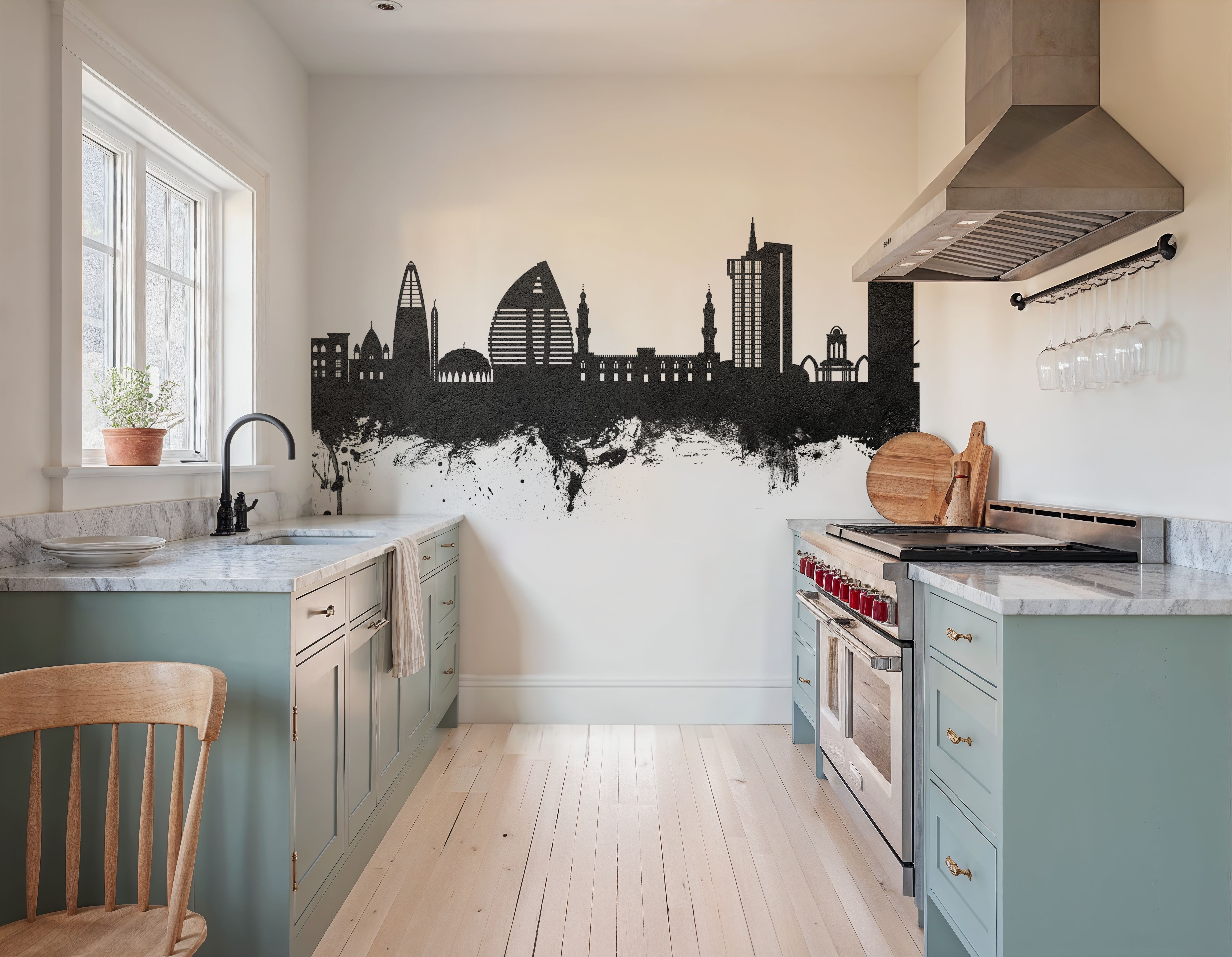 Khartoum Sudan Skyline Black & White