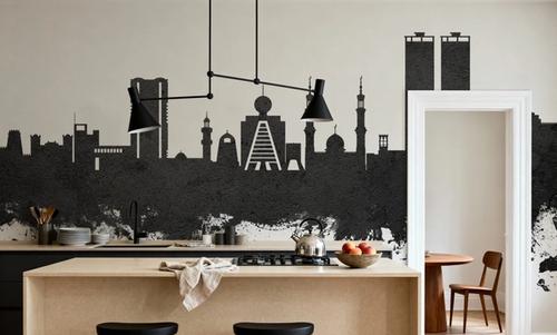 Ras Al Khaimah Skyline Black & White