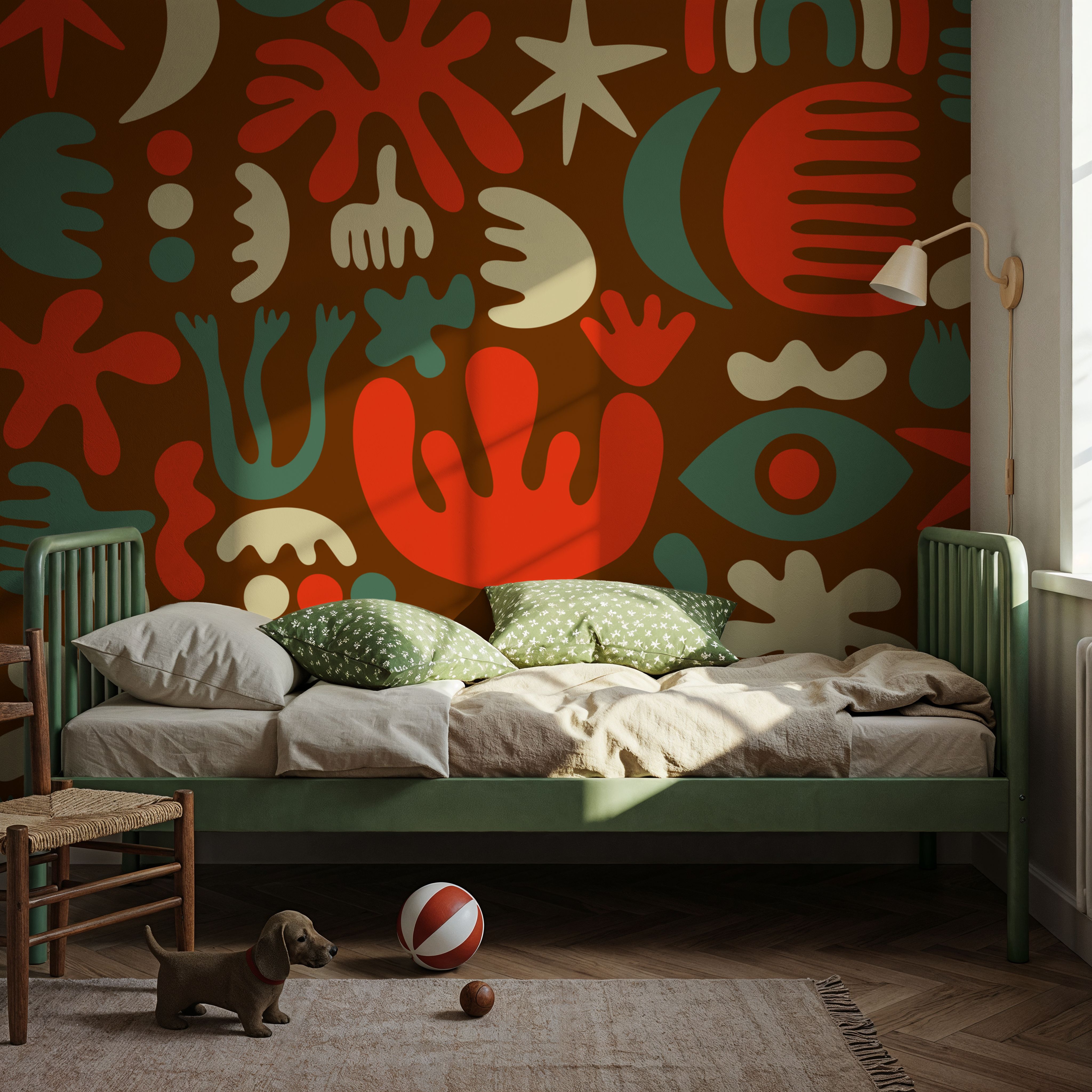 Cute Cutouts Mural, Red