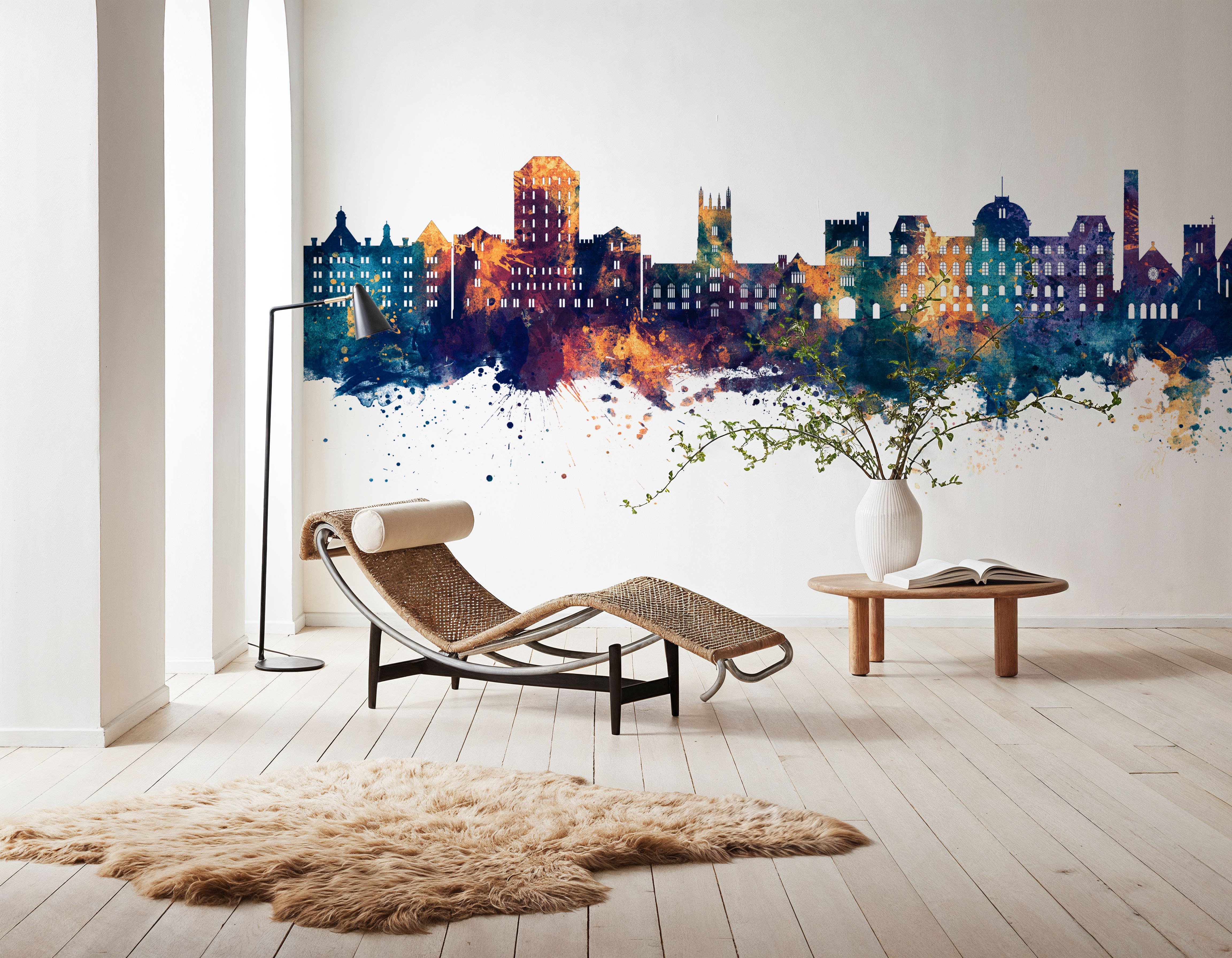 Poughkeepsie New York Skyline Blue & Bronze