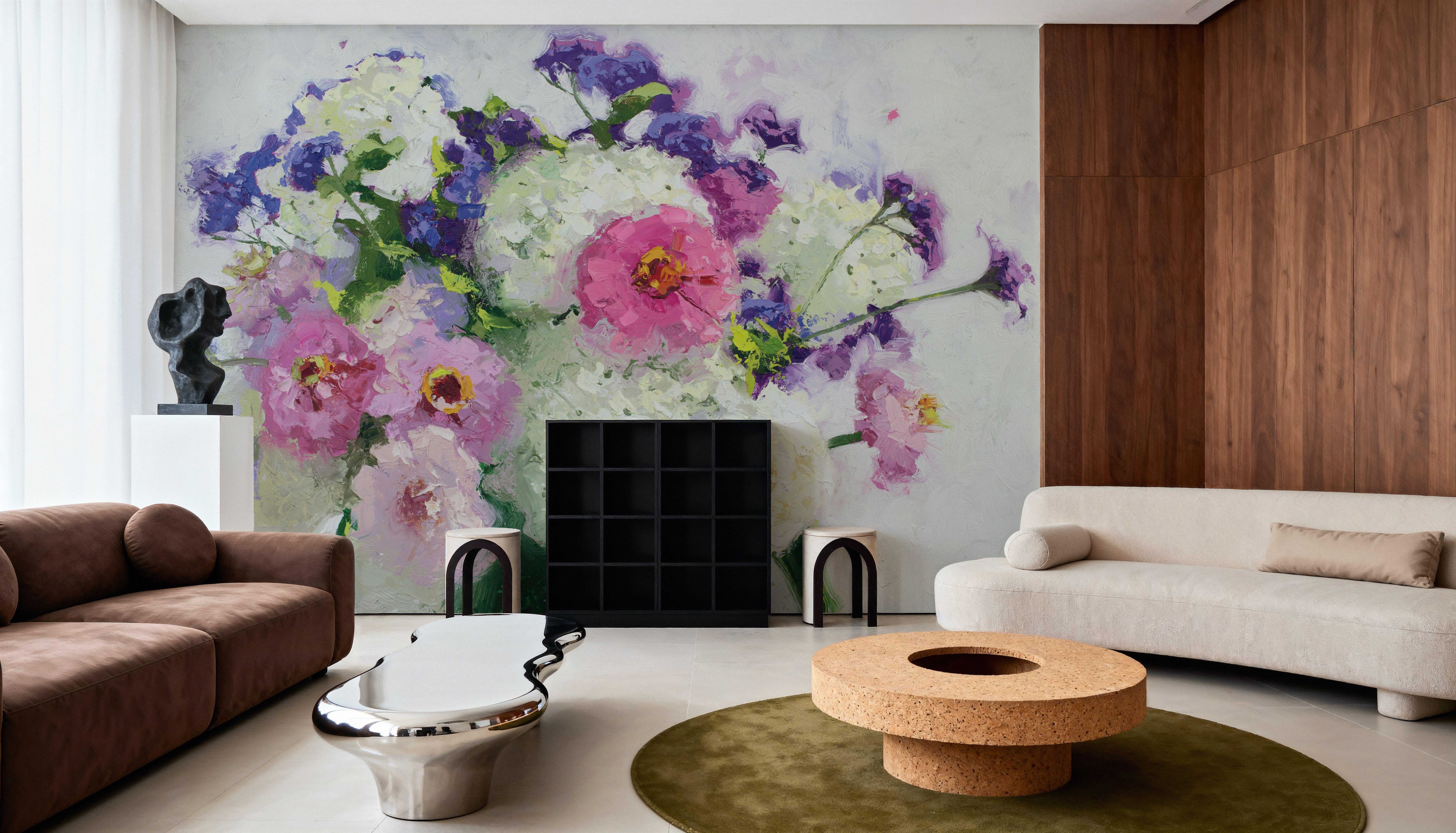 Pink Zinnias, Wallpaper