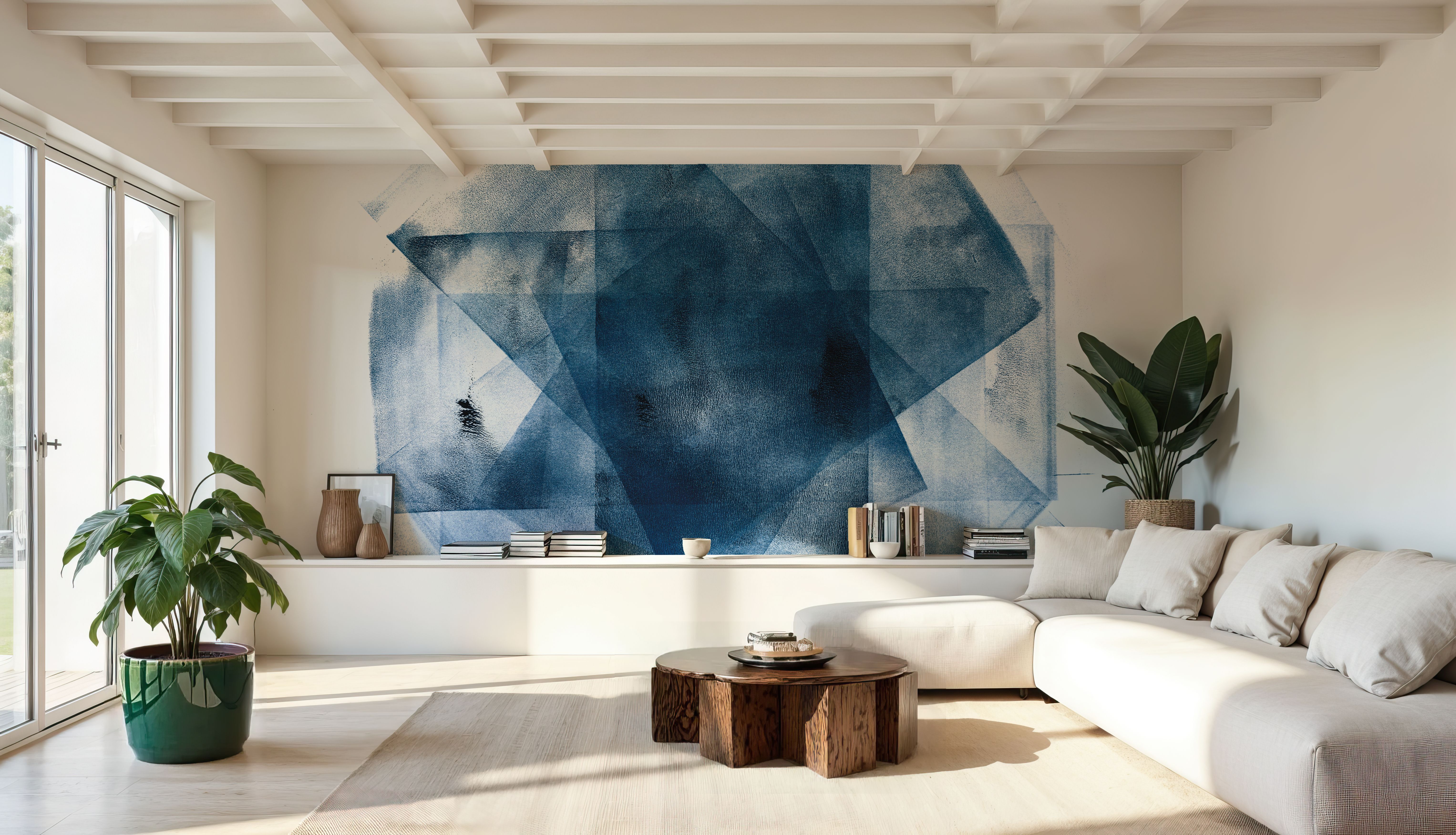 Blue Geometric Abstract Star