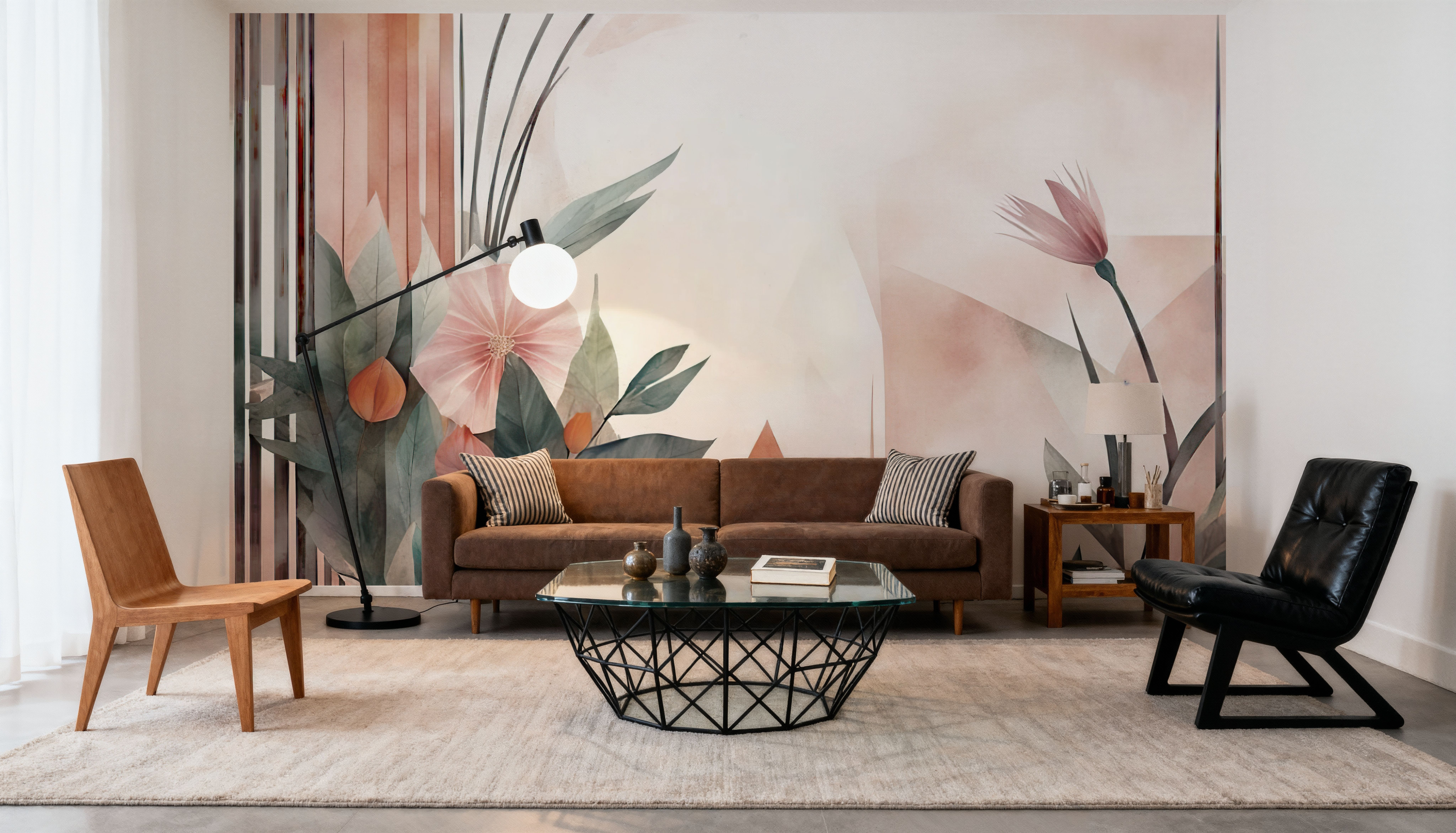 Floral Watercolor Abstract Bright, Wallpaper