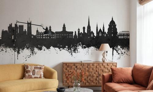 Lancaster England Skyline Black & White