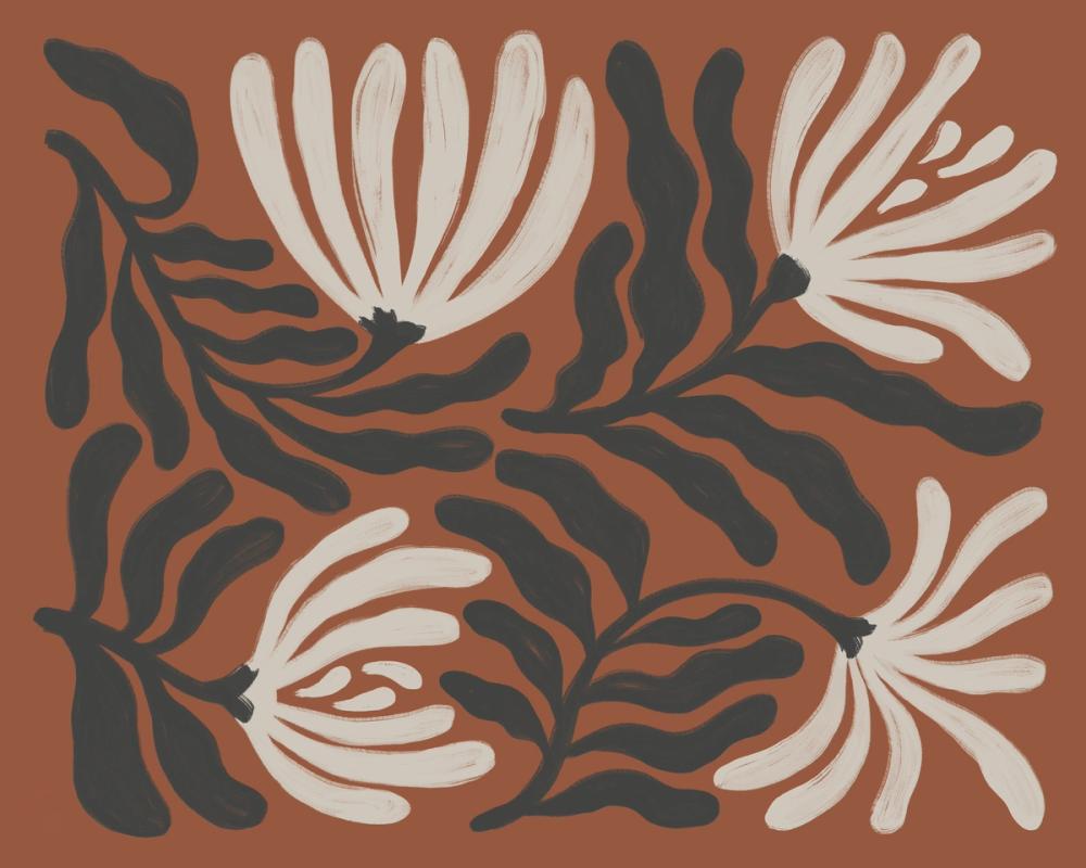 Simple Petals I Brown
