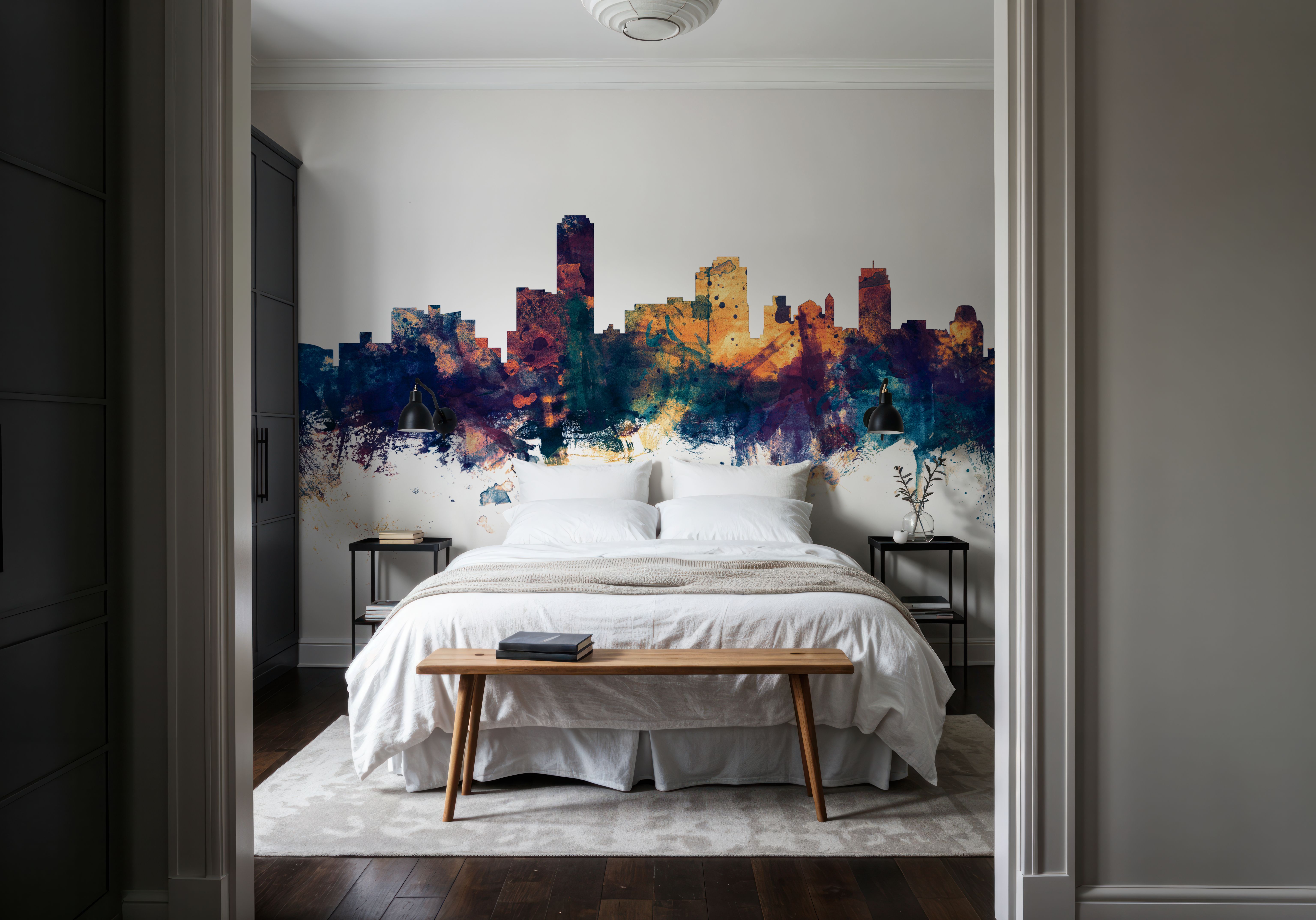 Adelaide Australia Skyline Blue & Bronze