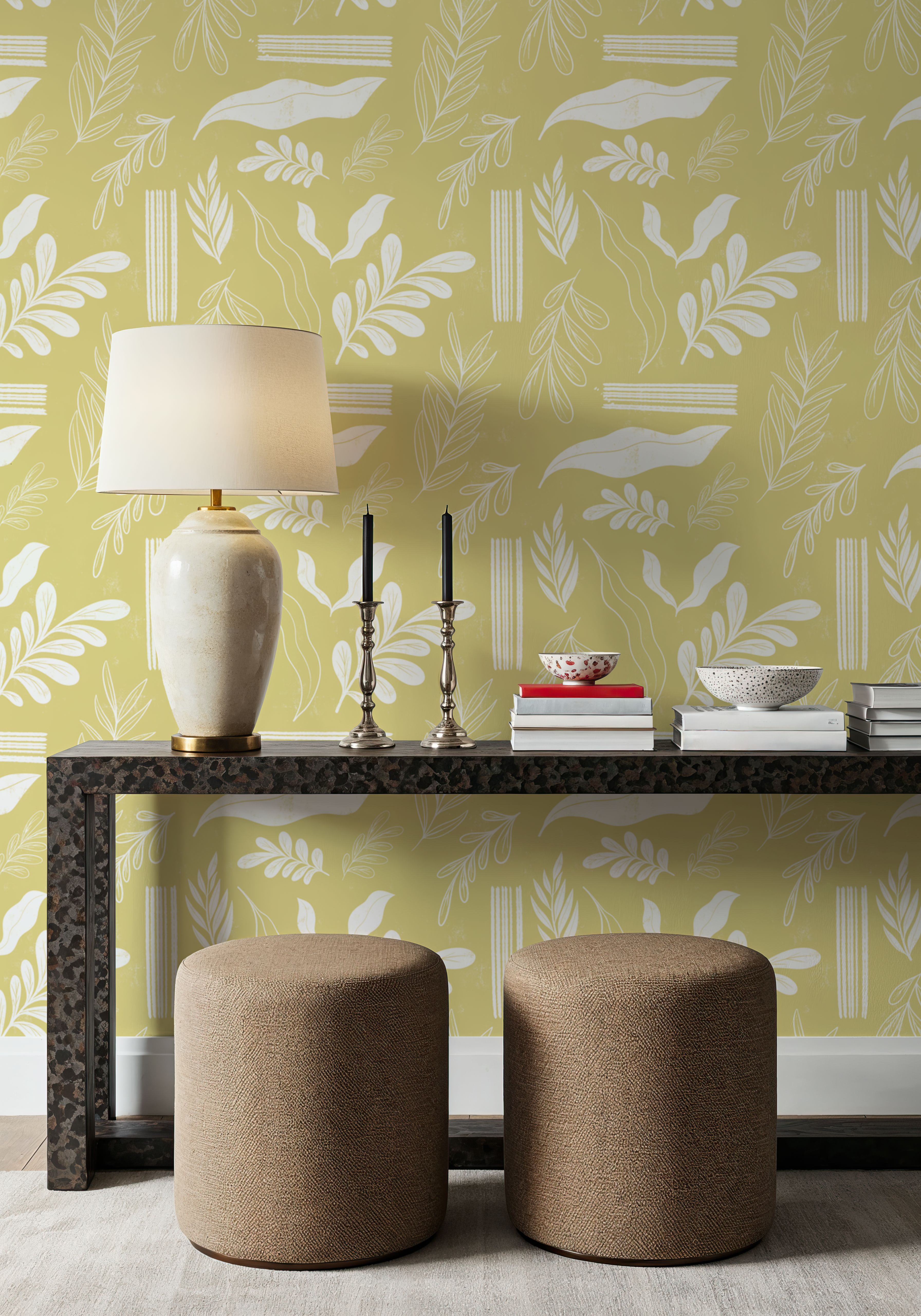 Autumn Leaves Off Yellow