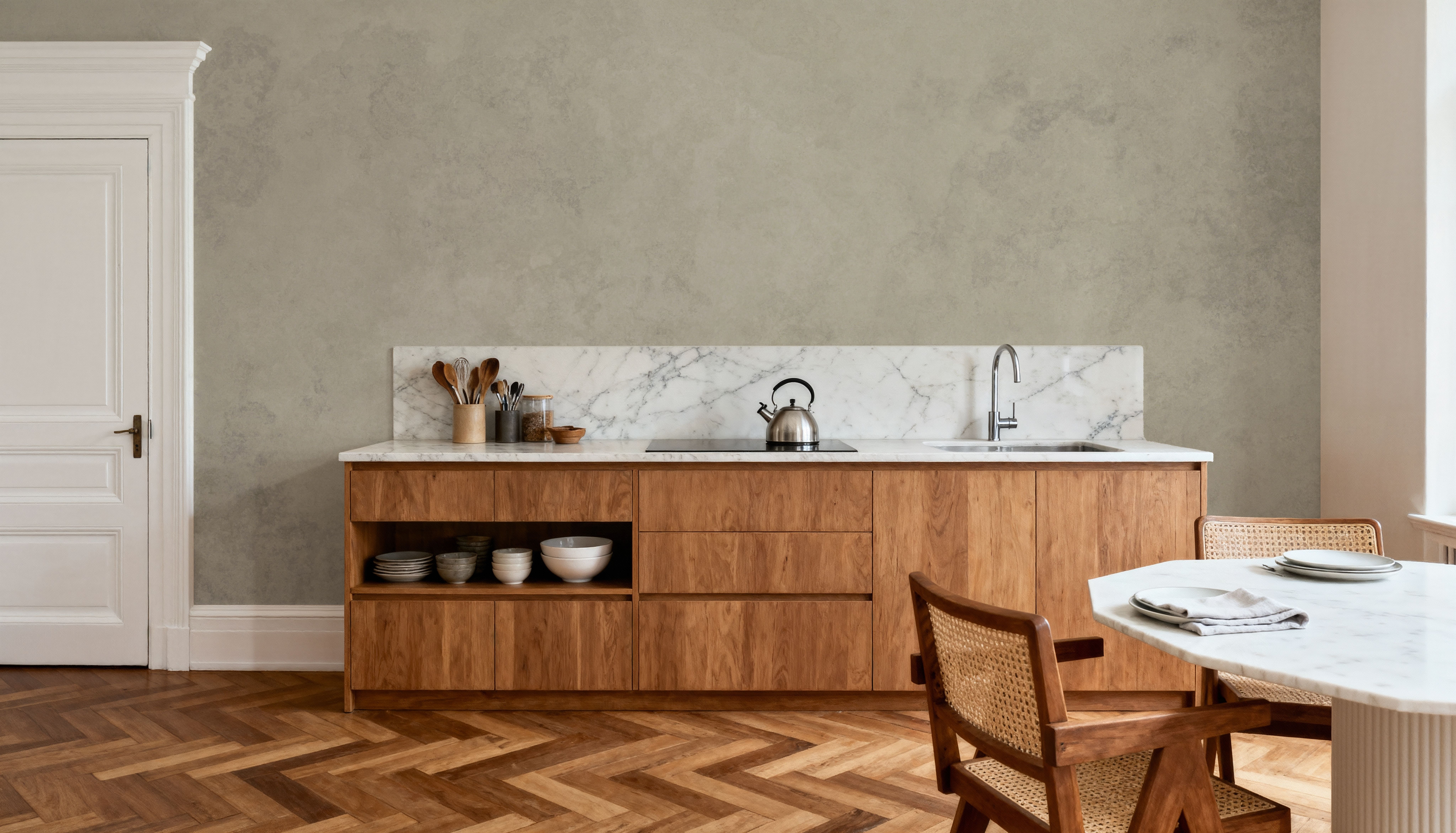 Subtle Plaster Wall, Alpine Oat