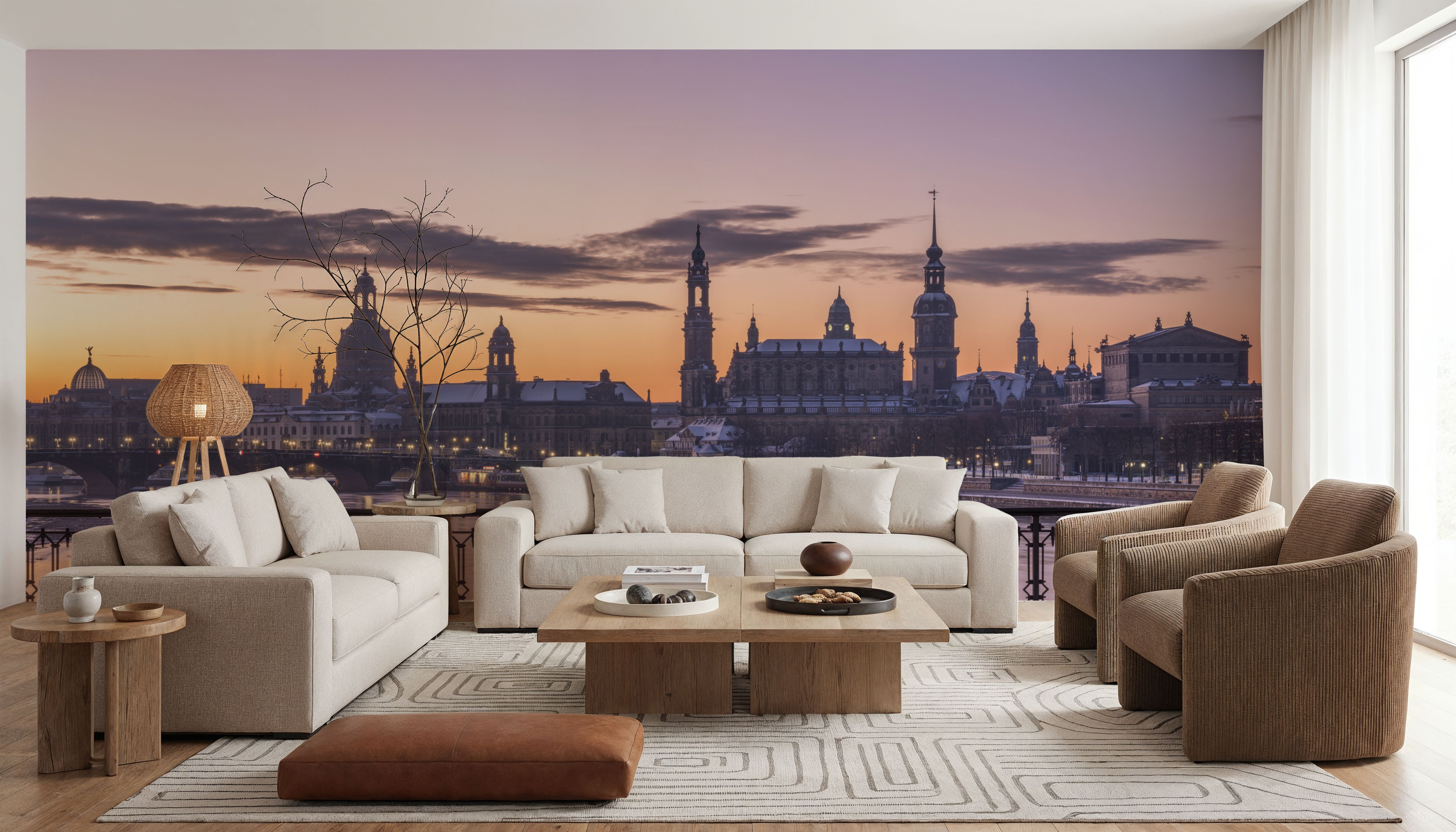 Riverside Twilight, Wallpaper