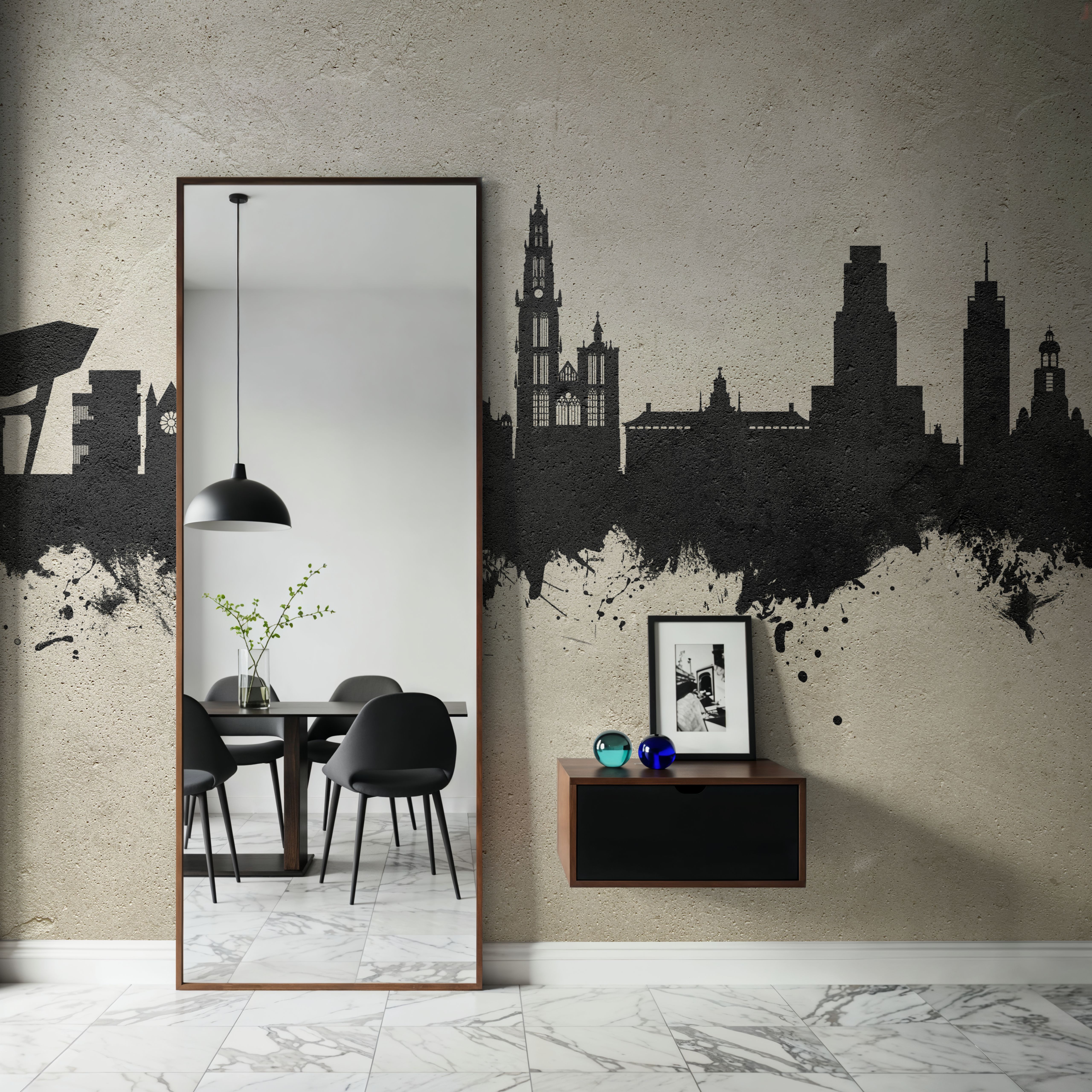 Antwerp Belgium Skyline Concrete