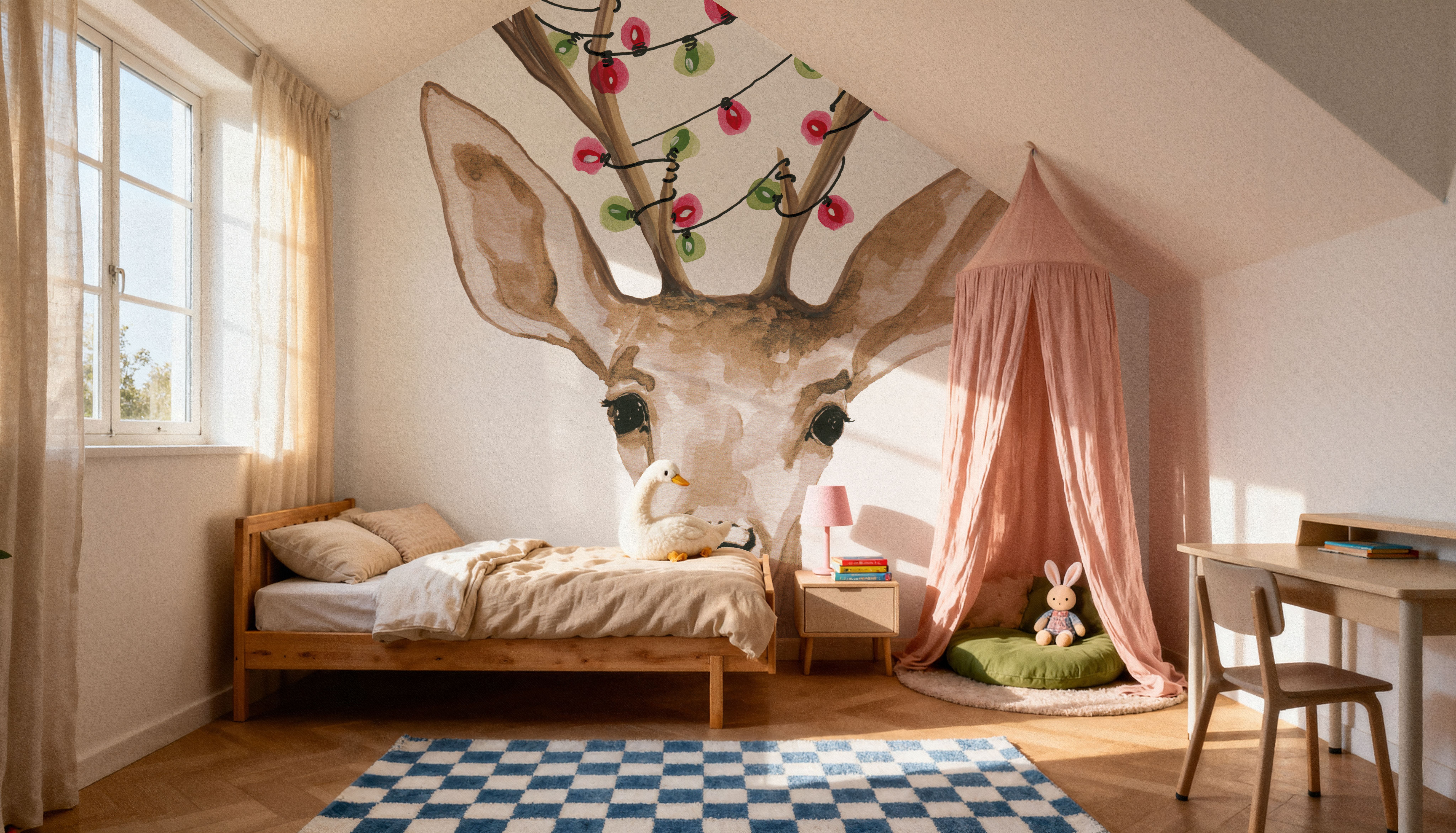 Light Tangled Reindeer